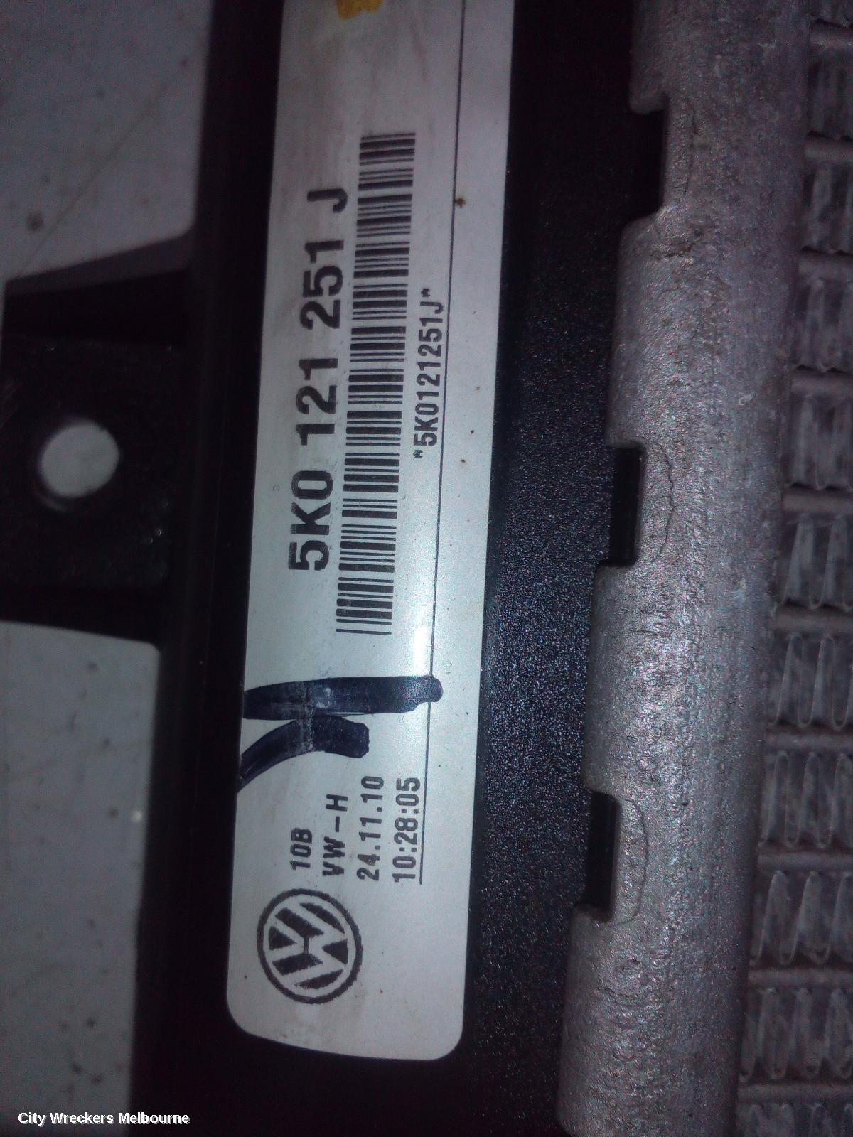VOLKSWAGEN EOS RADIATOR, 2.0, CCZ, PETROL TURBO, 05/2010 - 12/2014