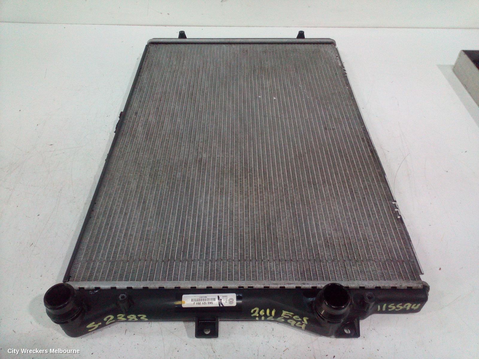 VOLKSWAGEN EOS RADIATOR, 2.0, CCZ, PETROL TURBO, 05/2010 - 12/2014