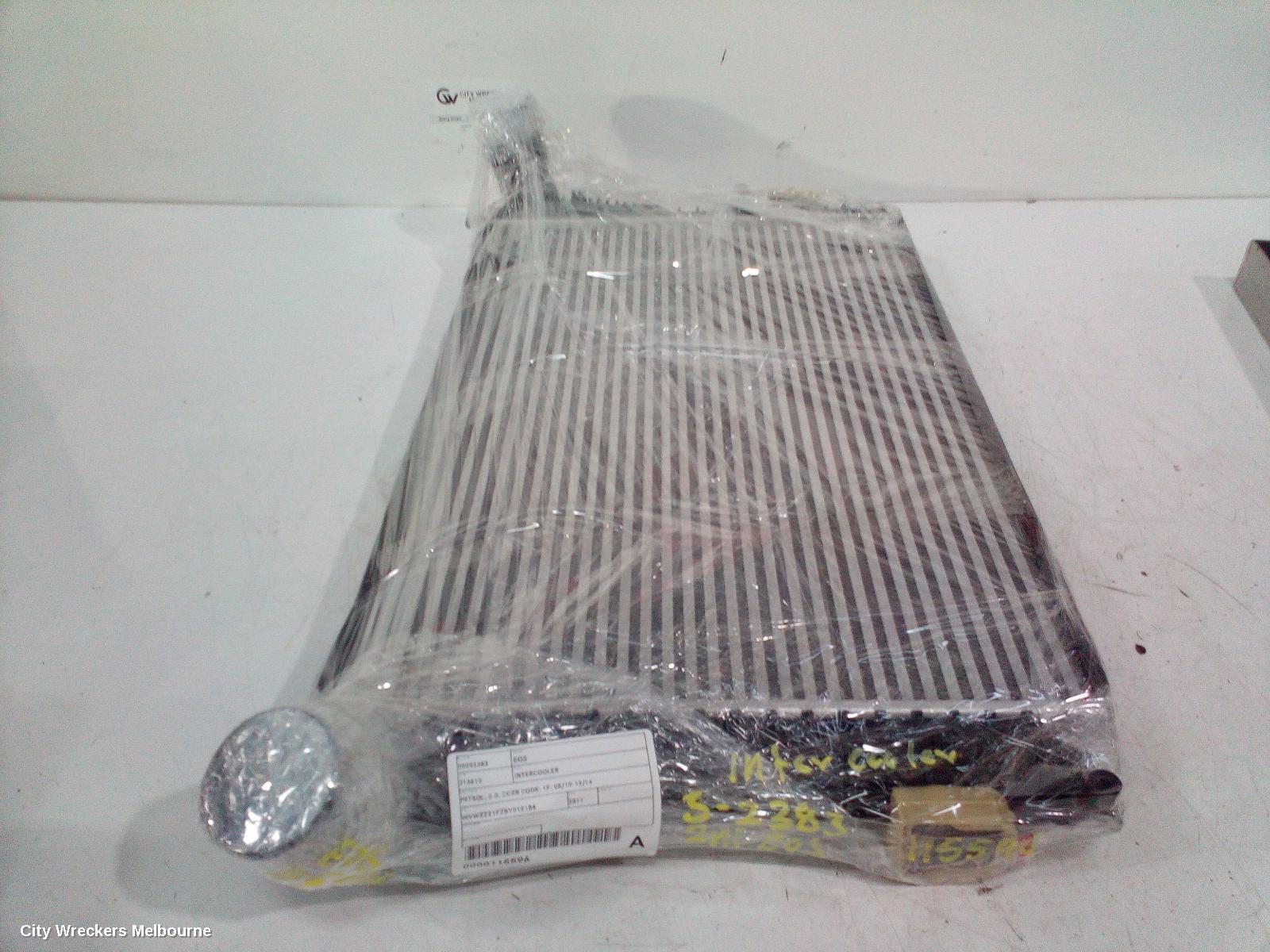 VOLKSWAGEN EOS INTERCOOLER, PETROL, 2.0, CCZB CODE, 1F, 05/2010 - 12/2014
