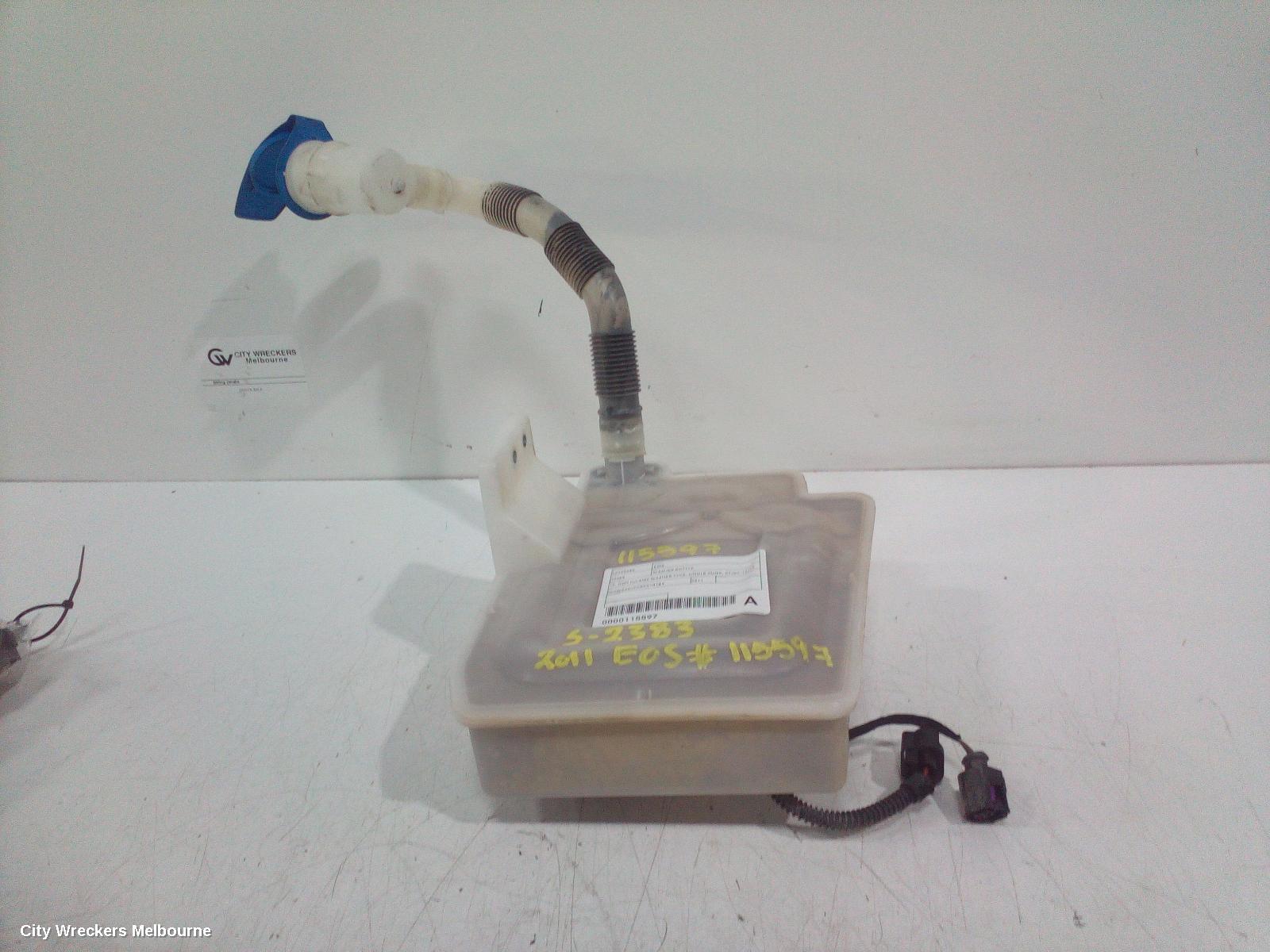 VOLKSWAGEN EOS WASHER BOTTLE, 1F, NON H/LAMP WASHER TYPE, SINGLE PUMP, 02/2007 - 12/2014