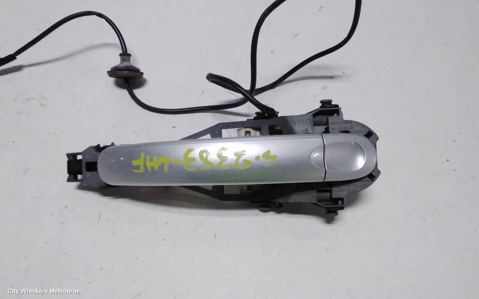 VOLKSWAGEN EOS DOOR HANDLE, OUTER, LH FRONT, 1F, 02/2007 - 12/2014