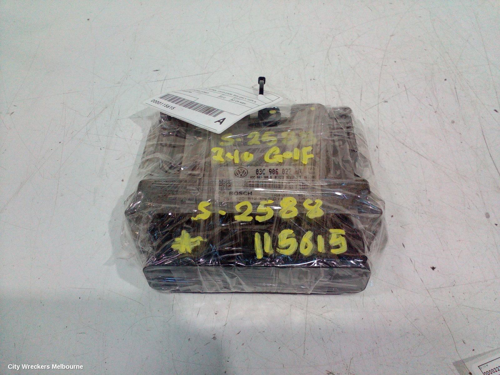 VOLKSWAGEN GOLF ECU, ENGINE ECU, 1.4, PETROL, CAVD CODE, ECU ONLY, GEN 6, 10/2008 - 01/2016