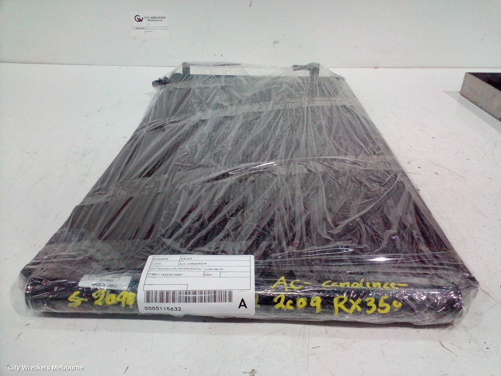 LEXUS RX SERIES A/C CONDENSER, GGL15R/AGL10R, RX350/RX270, 12/2008 - 08/2015