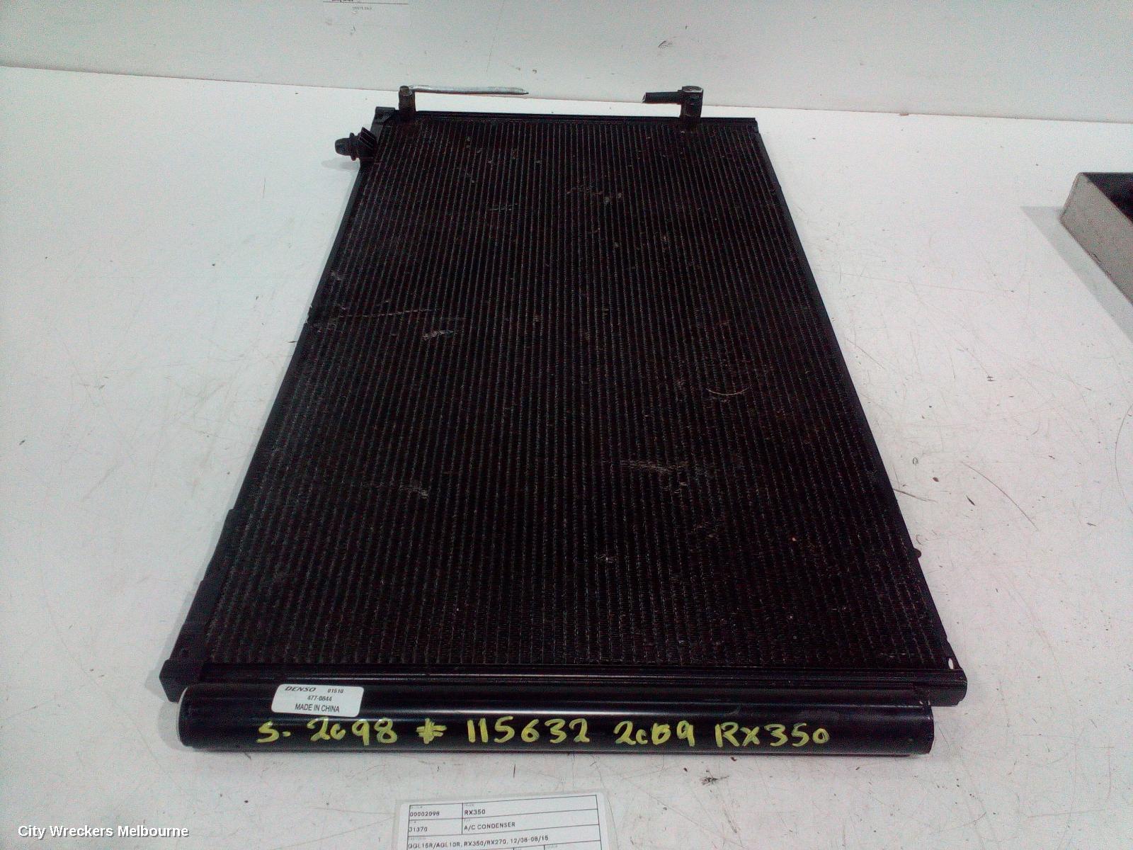 LEXUS RX SERIES A/C CONDENSER, GGL15R/AGL10R, RX350/RX270, 12/2008 - 08/2015