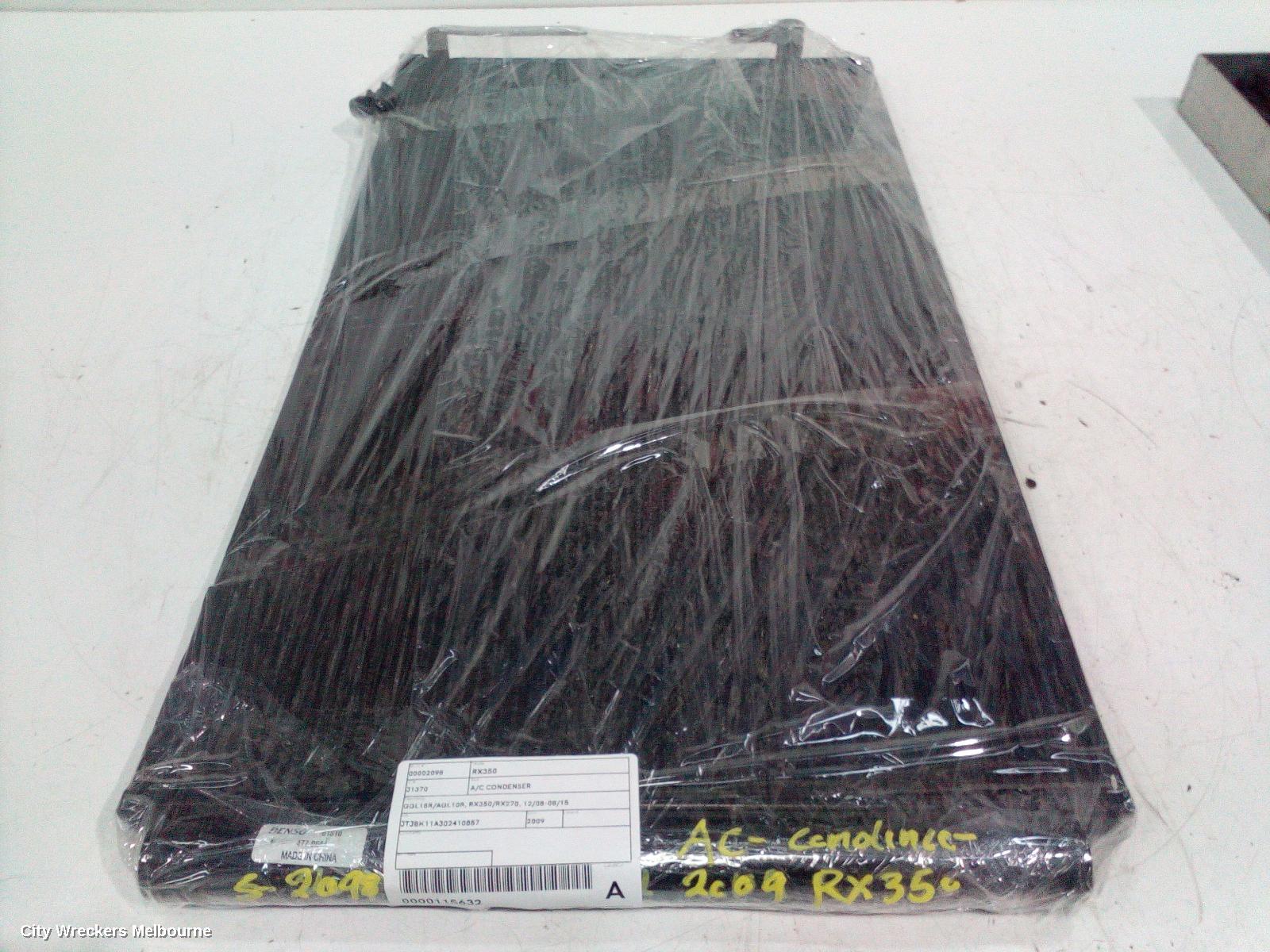 LEXUS RX SERIES A/C CONDENSER, GGL15R/AGL10R, RX350/RX270, 12/2008 - 08/2015
