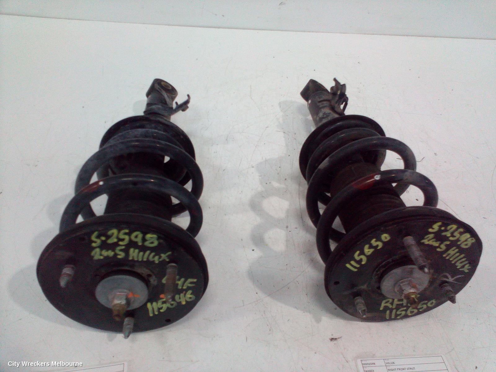 TOYOTA HILUX RIGHT FRONT STRUT, 2WD TYPE, 03/2005 - 08/2015