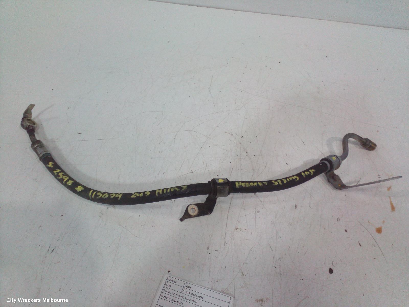TOYOTA HILUX POWER STEER HOSE, PETROL, 4.0, 1GR-FE, HIGH PRESSURE LINE, 02/2005 - 08/2015