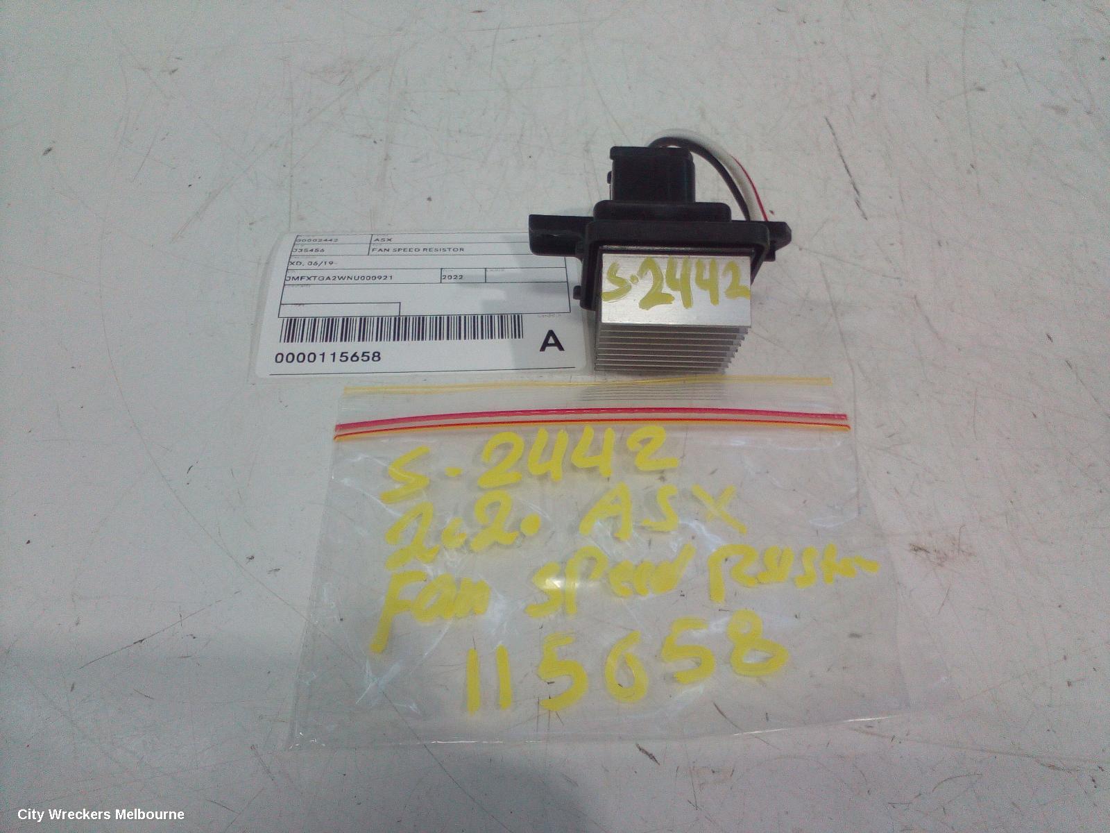 MITSUBISHI ASX FAN SPEED RESISTOR, XD, 06/2019 ONWARDS