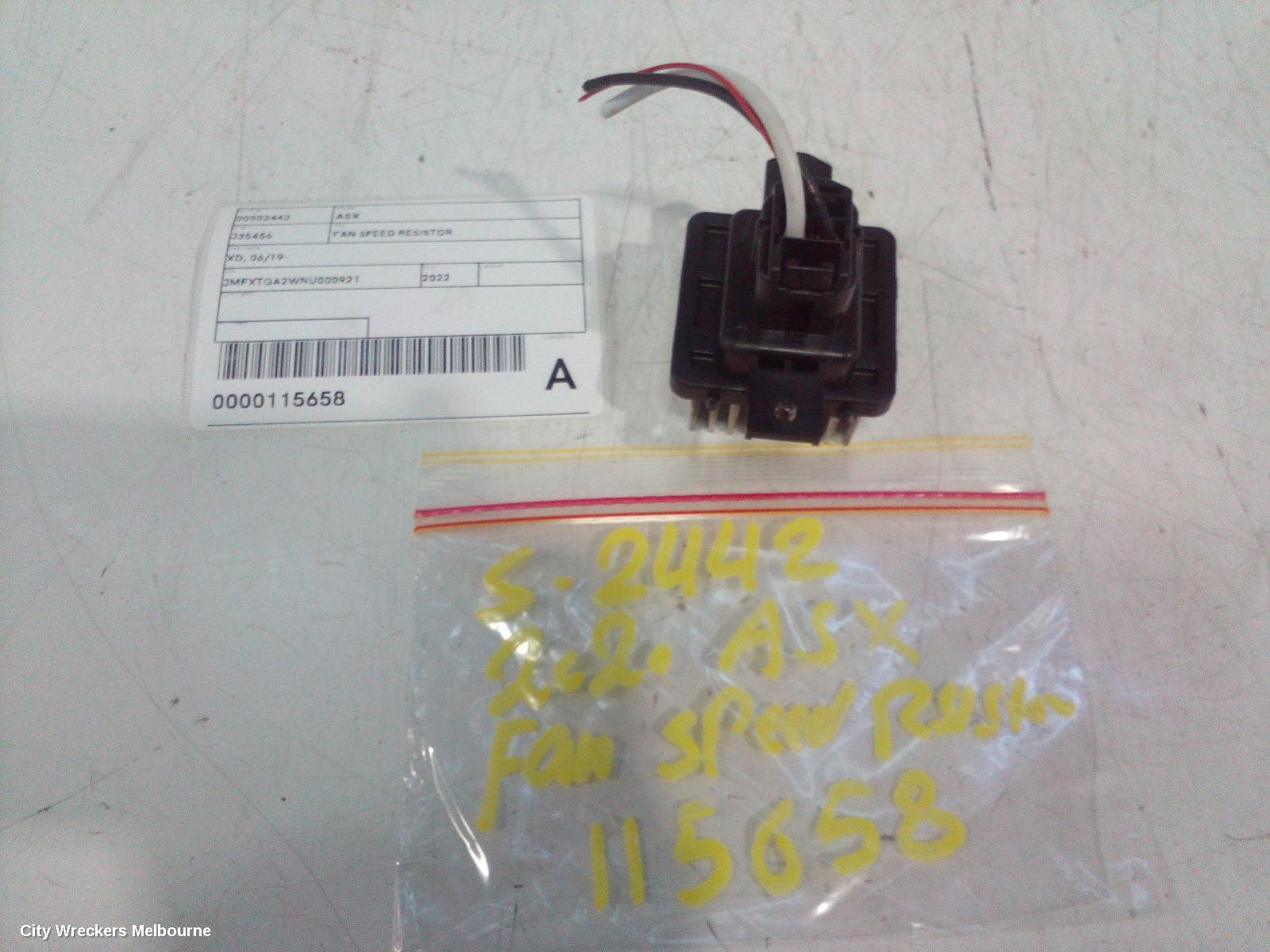 MITSUBISHI ASX FAN SPEED RESISTOR, XD, 06/2019 ONWARDS