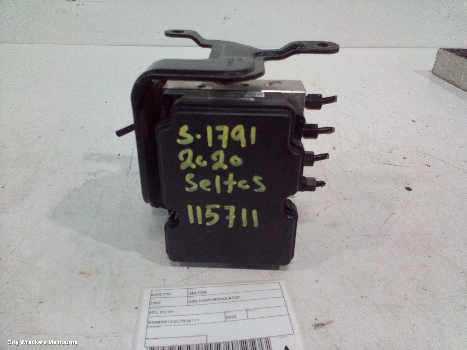 KIA SELTOS ABS PUMP/MODULATOR, SP2, P/N 58910Q5450, 07/2019 ONWARDS