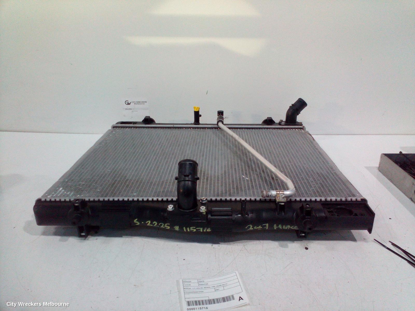TOYOTA HIACE RADIATOR, MANUAL, 2.7, 2TR-FE, PETROL, TRH, 03/2005 - 04/2019