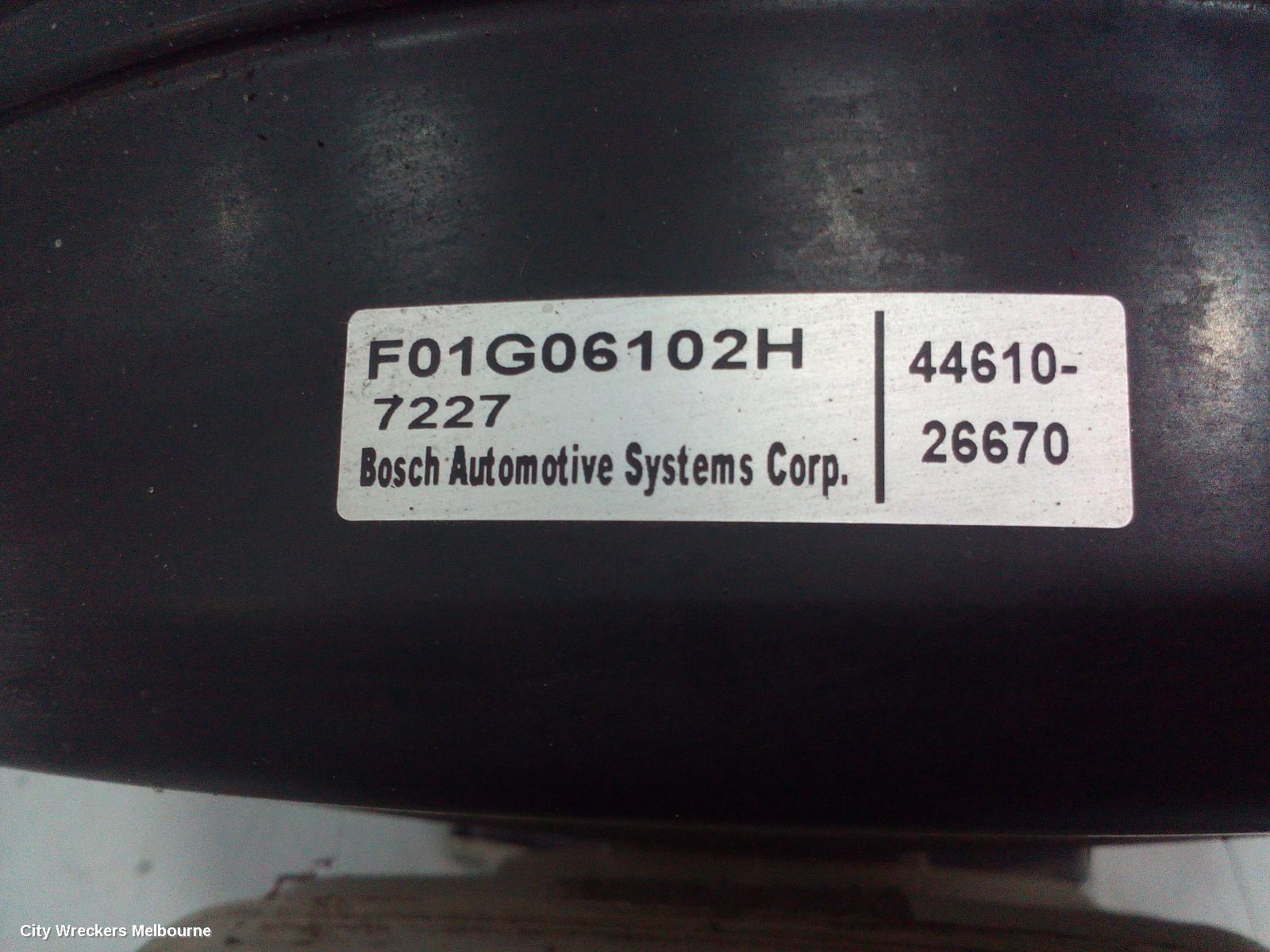 TOYOTA HIACE BRAKE BOOSTER, TRH, PETROL, 2.7, 2TR-FE, MANUAL, 03/2005 - 10/2010