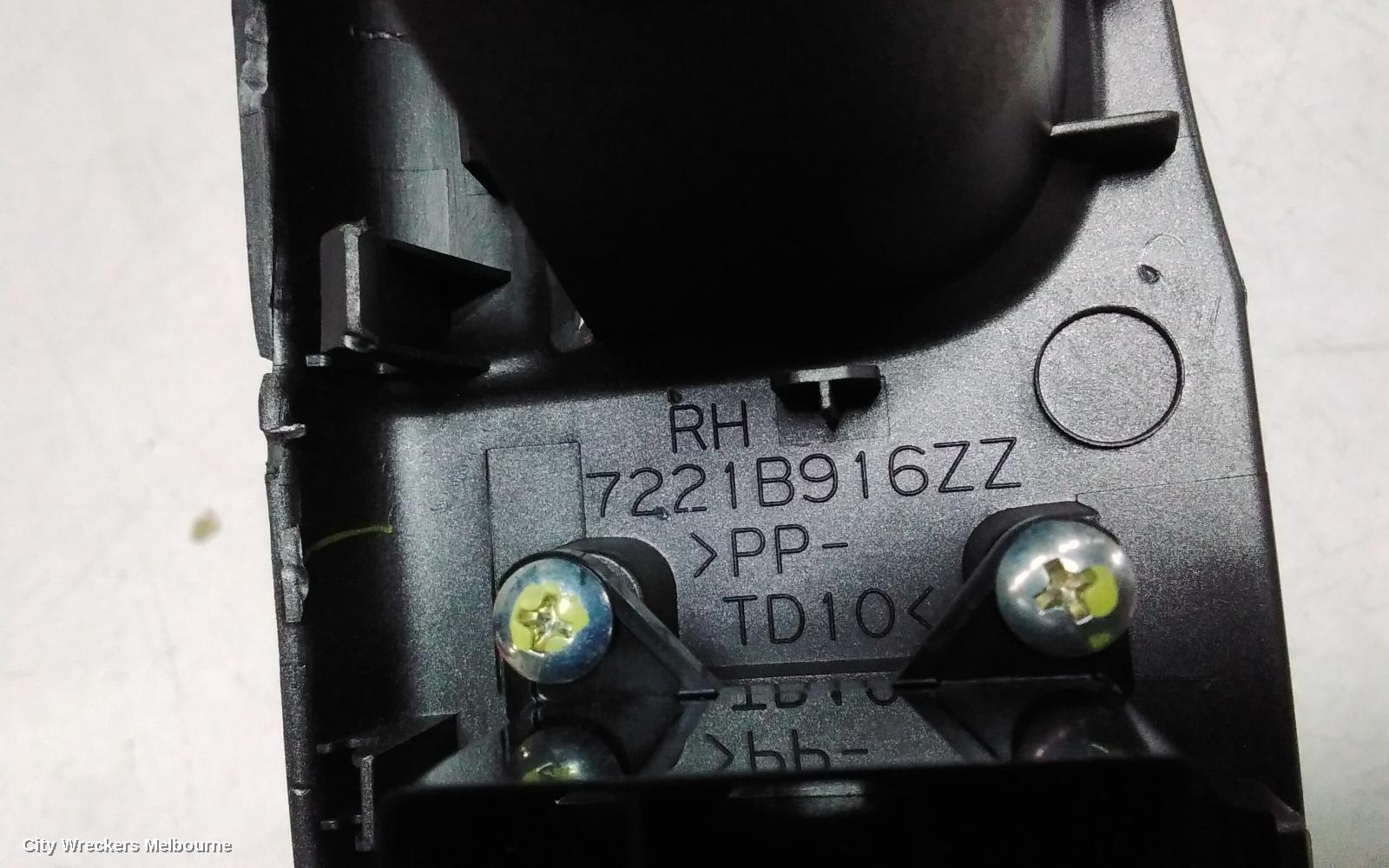MITSUBISHI ASX PWR DR WIND SWITCH, RH FRONT (MASTER SWITCH), XB-XD, 07/2013 ONWARDS
