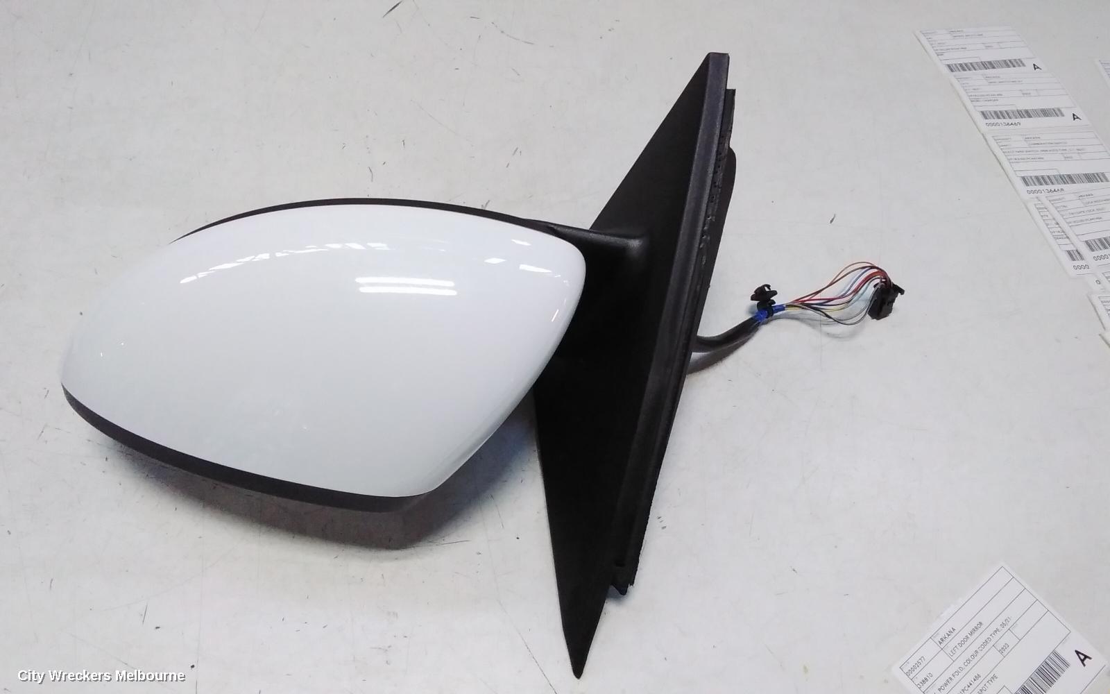 RENAULT ARKANA LEFT DOOR MIRROR, JL1, POWER FOLD, COLOUR CODED TYPE, 05/2021 ONWARDS