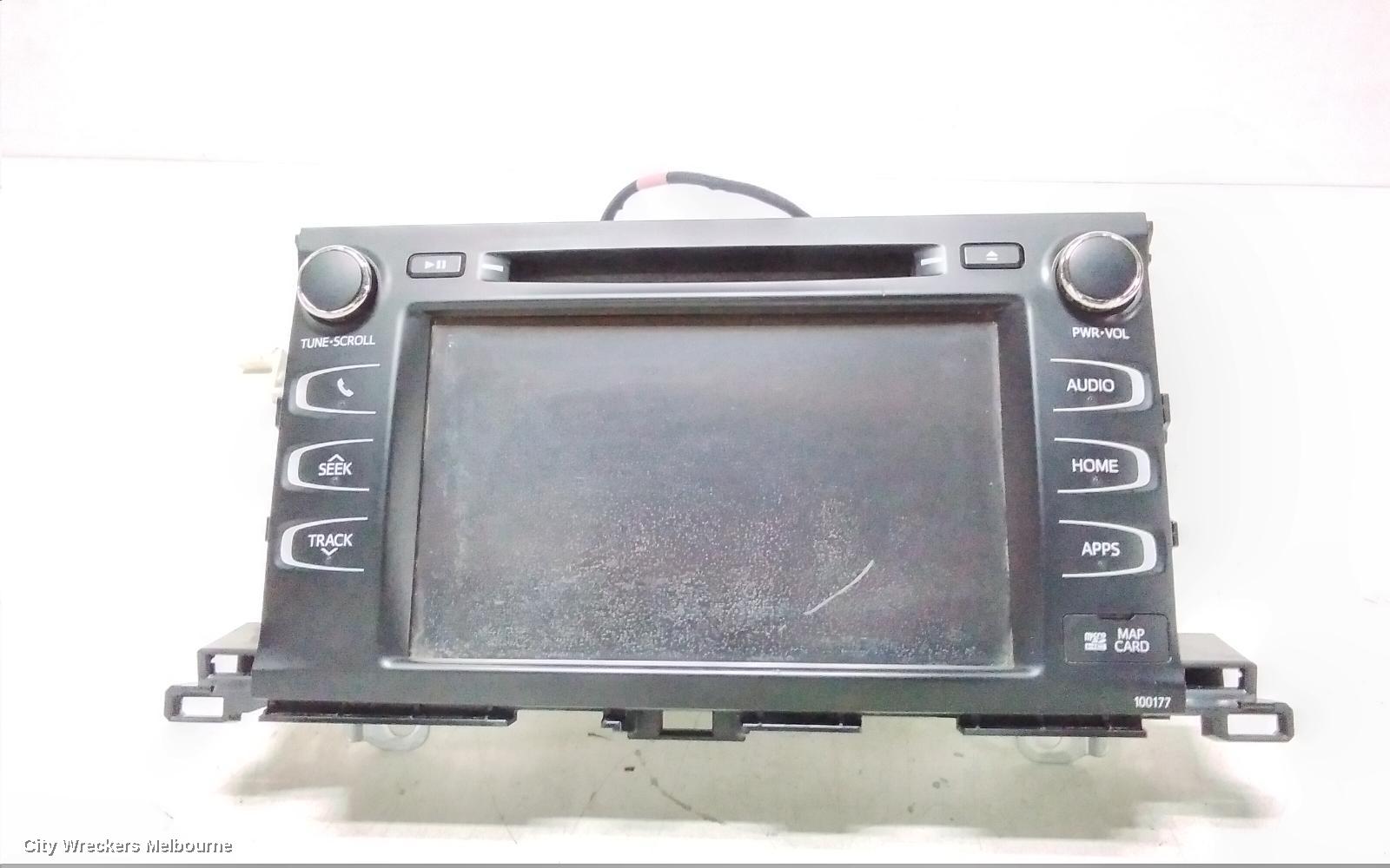 TOYOTA KLUGER RADIO/CD/DVD/SAT/TV, SAT NAV HEAD UNIT, GSU50/GSU55, 12/2013 - 02/2021