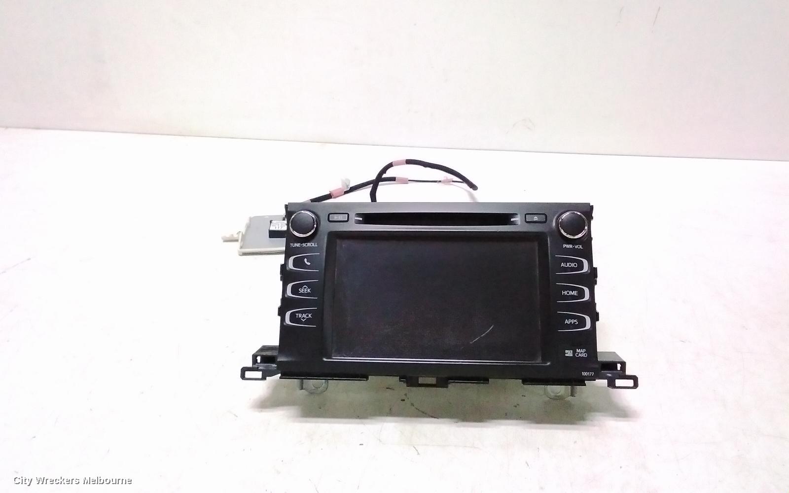 TOYOTA KLUGER RADIO/CD/DVD/SAT/TV, SAT NAV HEAD UNIT, GSU50/GSU55, 12/2013 - 02/2021