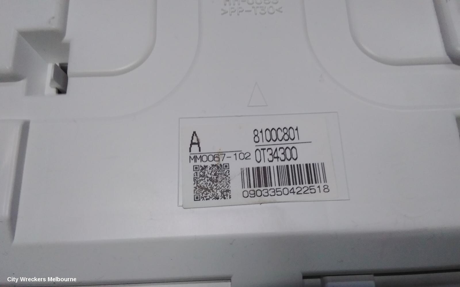 MITSUBISHI ASX INSTRUMENT CLUSTER, PETROL, AUTO T/M, XA-XD, 05/2010 ONWARDS
