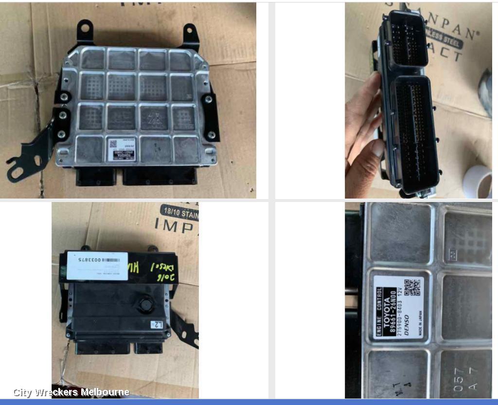 TOYOTA HIACE ECU, ENGINE ECU, 3.0, 1KD-FTV, DIESEL, P/N 89661-26N00, ECU ONLY, KDH, 09/2006 - 04/2019