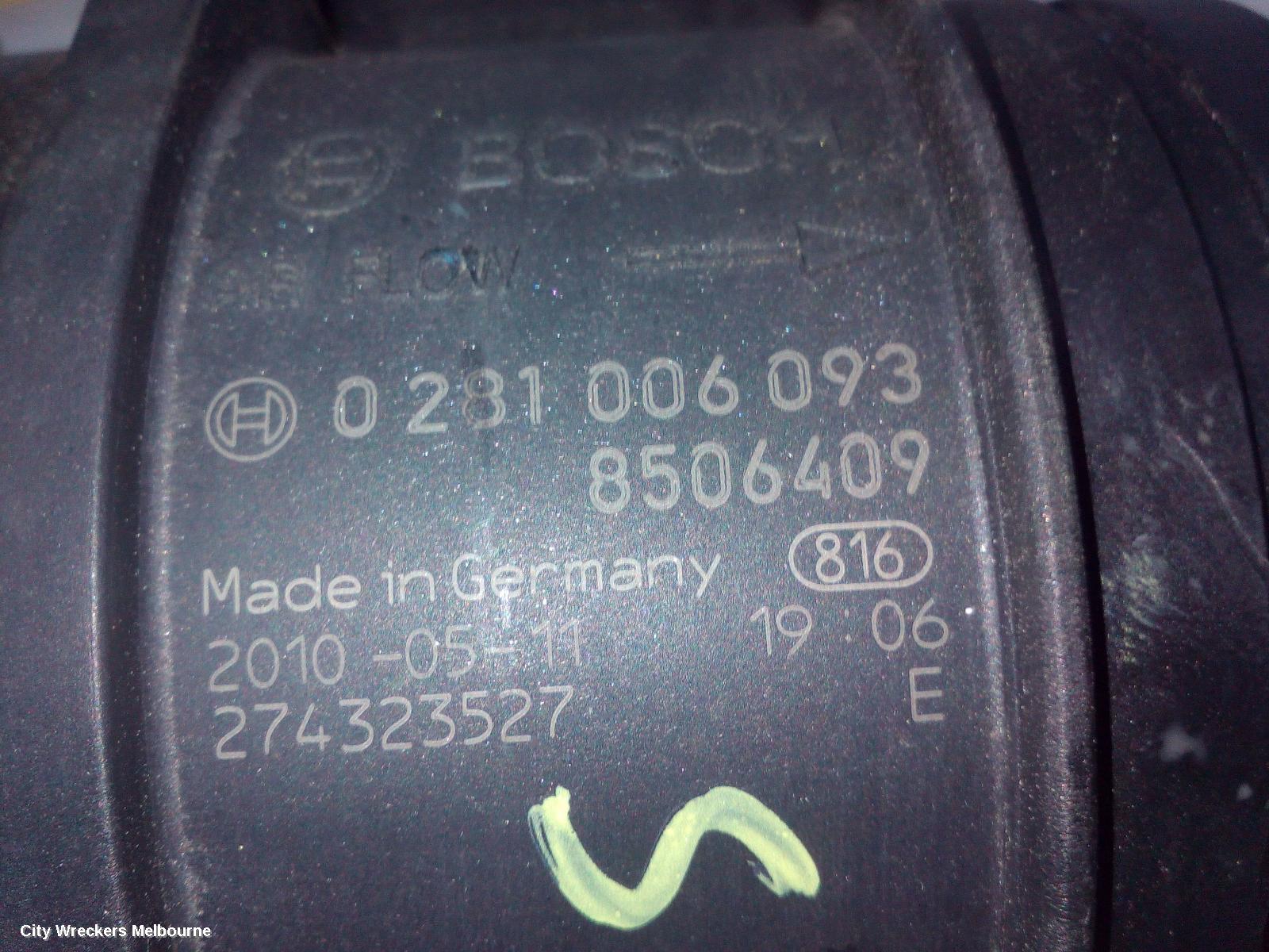 BMW 3 SERIES AIR FLOW METER, 2.0, N47N/N47T, DIESEL, E90/E92, 09/2009 - 09/2013