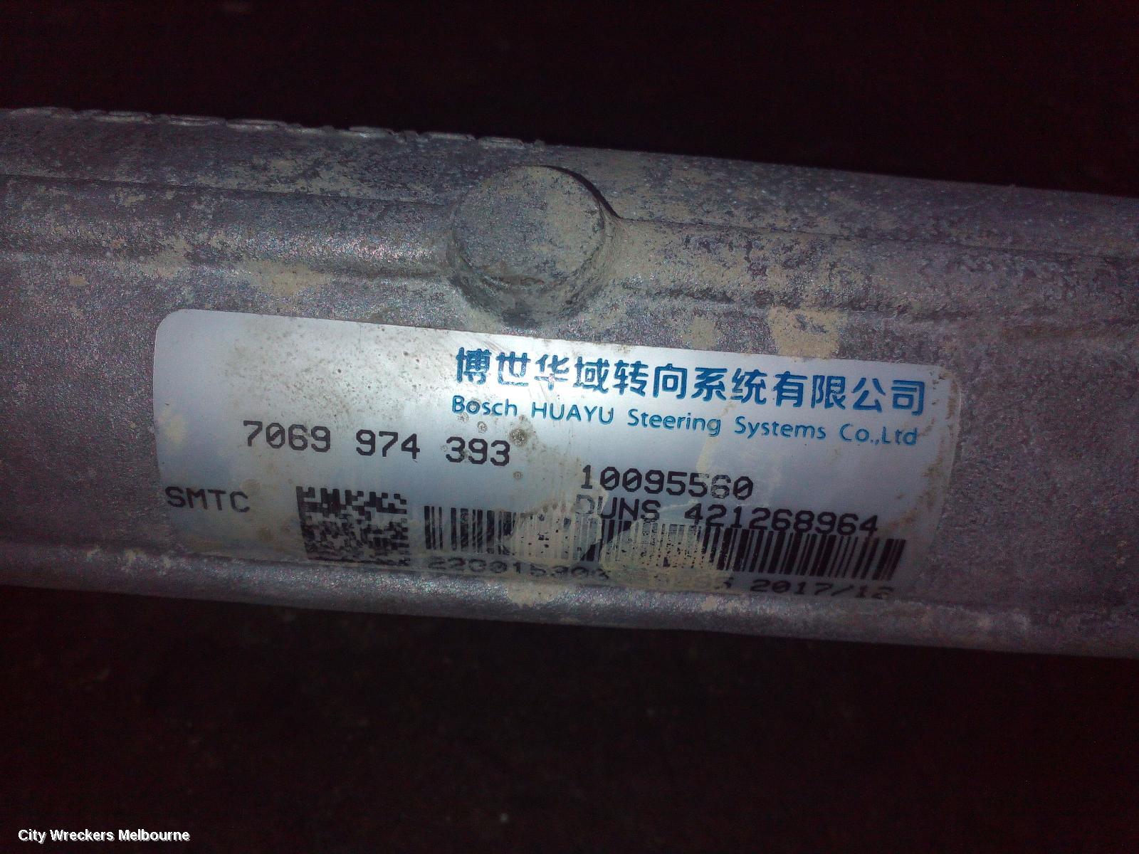 MG ZS STEERING BOX/RACK, AZS1, 09/2017 - 06/2025