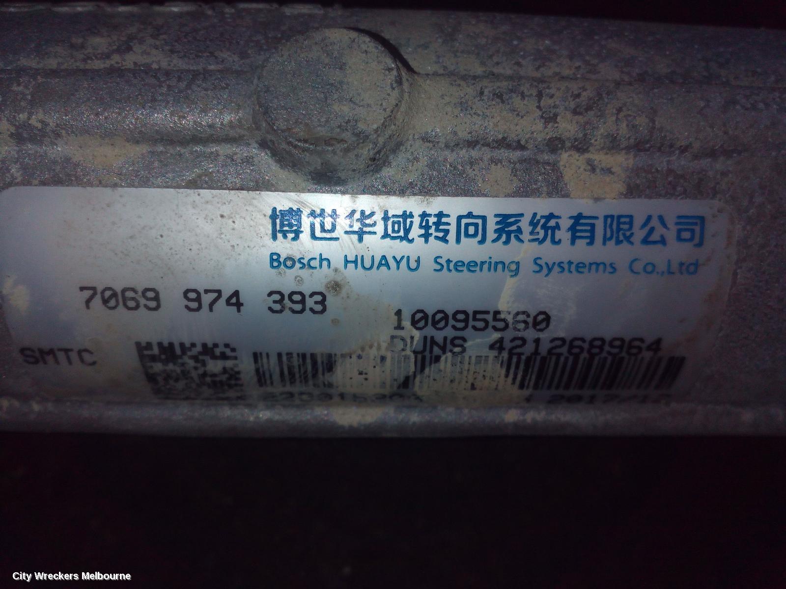 MG ZS STEERING BOX/RACK, AZS1, 09/2017 - 06/2025