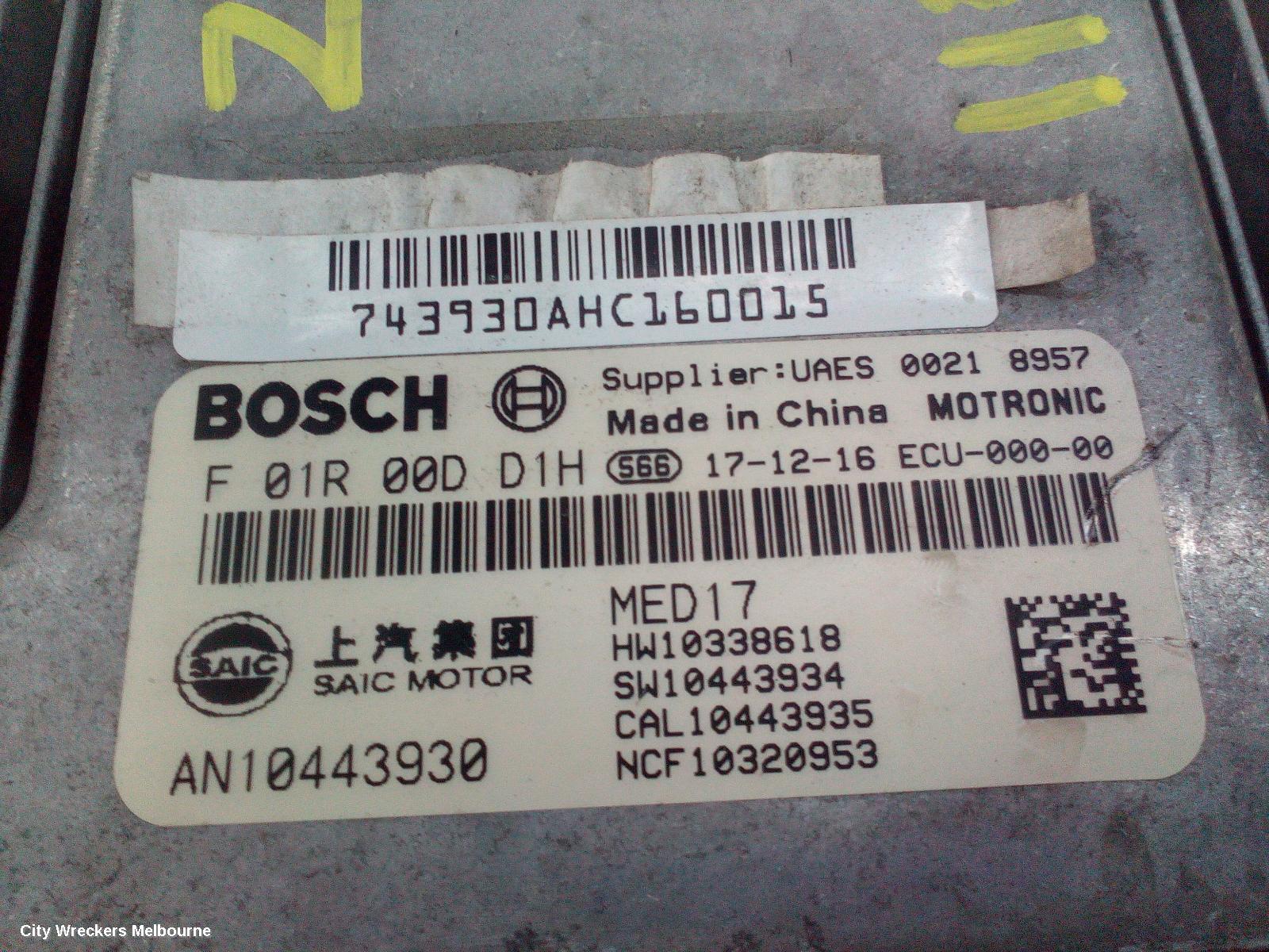 MG ZS ECU, ENGINE ECU, 1.0, PETROL, TURBO, ECU ONLY, AZS1, 09/2017 ONWARDS