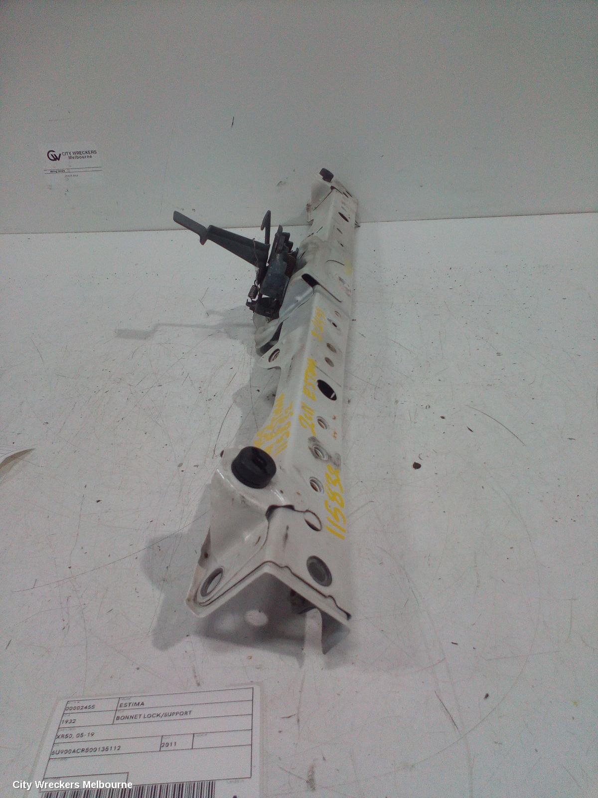 TOYOTA ESTIMA BONNET LOCK/SUPPORT, XR50, 05-19