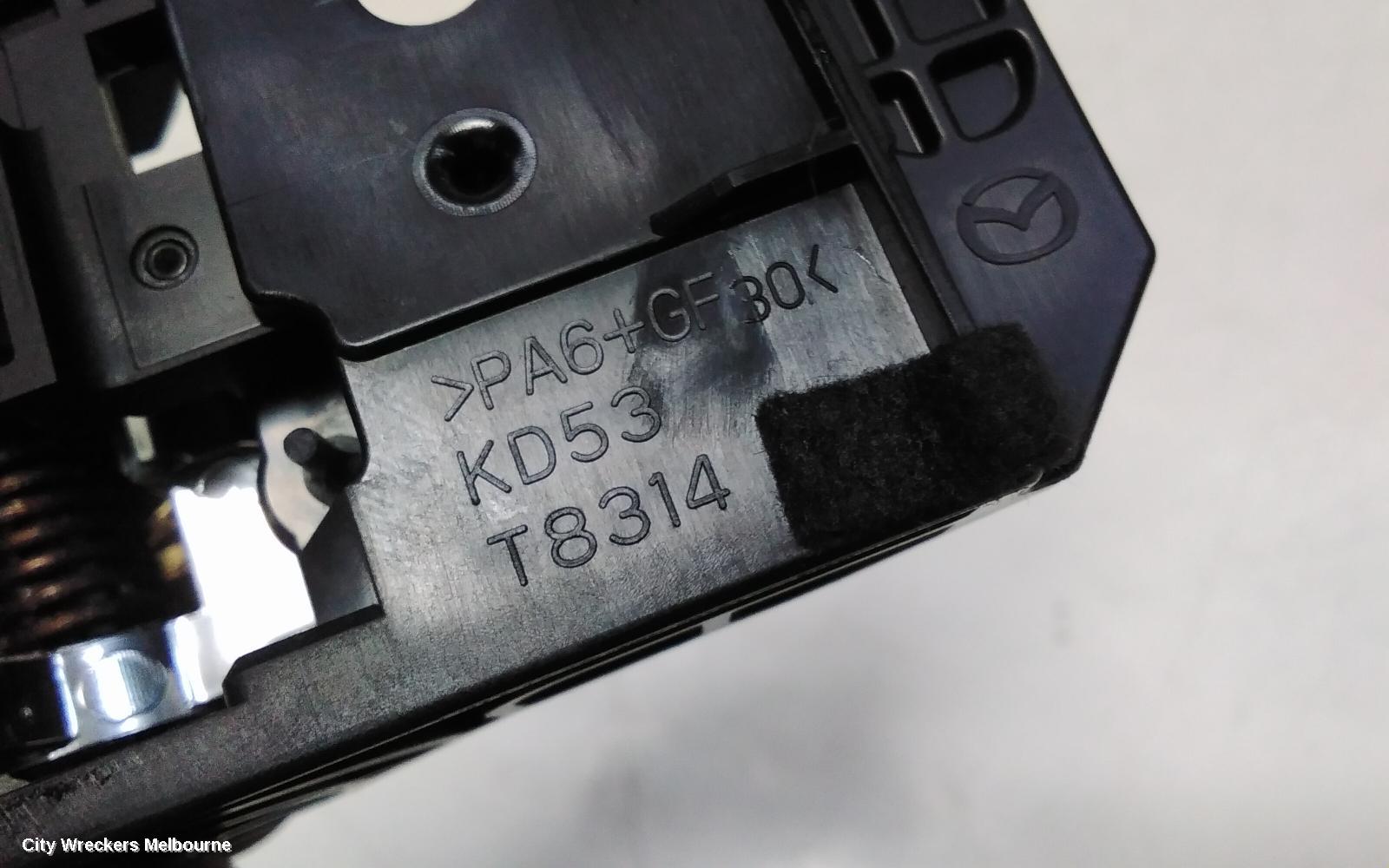 MAZDA CX3 DOOR HANDLE, INNER, RH REAR (PART OF DOOR TRIM), DK, 03/2015 ONWARDS