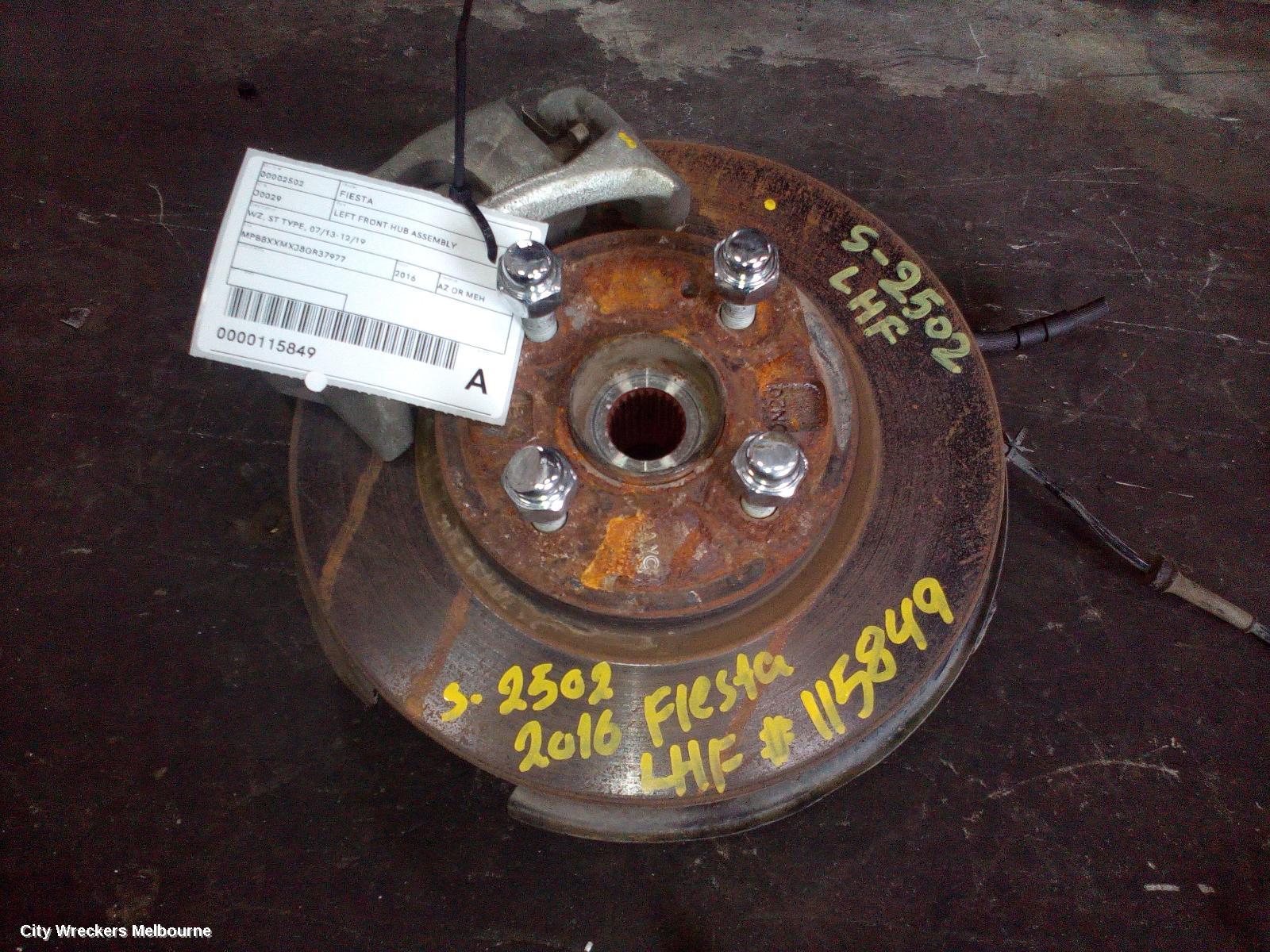 FORD FIESTA LEFT FRONT HUB ASSEMBLY, WZ, ST TYPE, 07/2013 - 12/2019