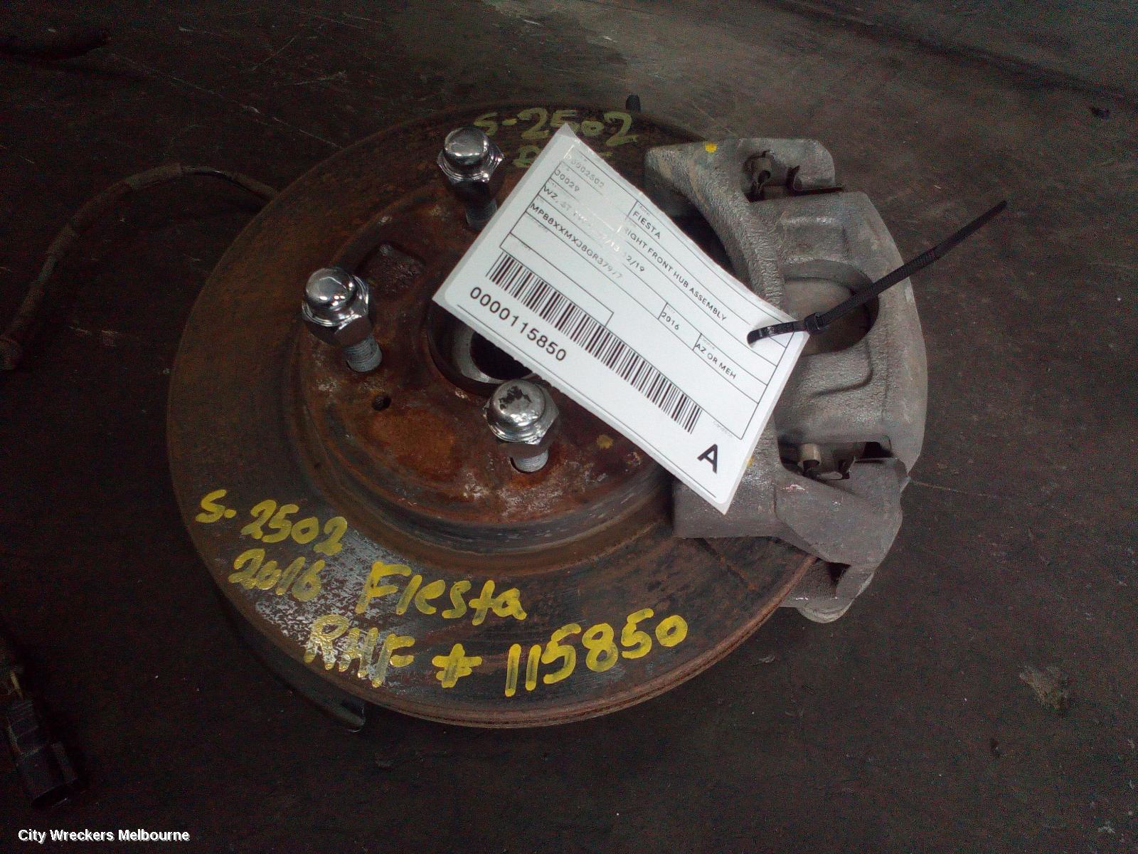 FORD FIESTA RIGHT FRONT HUB ASSEMBLY, WZ, ST TYPE, 07/2013 - 12/2019
