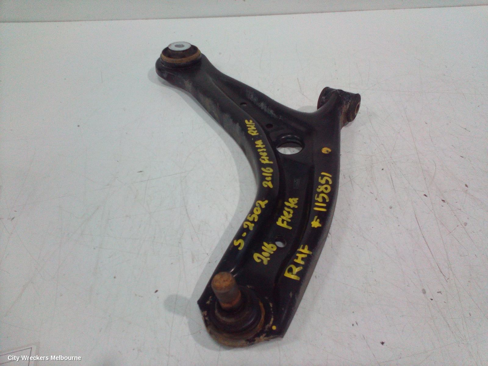 FORD FIESTA RIGHT FRONT LOWER CONTROL ARM, WT-WZ, SEDAN/HATCH, 10/2010 - 12/2019