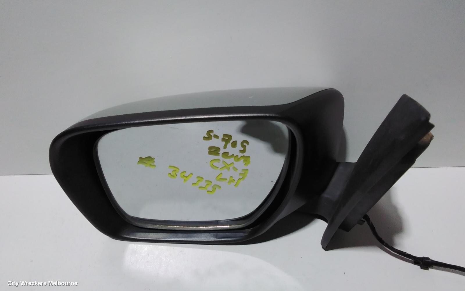 MAZDA CX7 LEFT DOOR MIRROR, ER, NON HEATED, 5 WIRE TYPE, 11/2006 - 02/2012