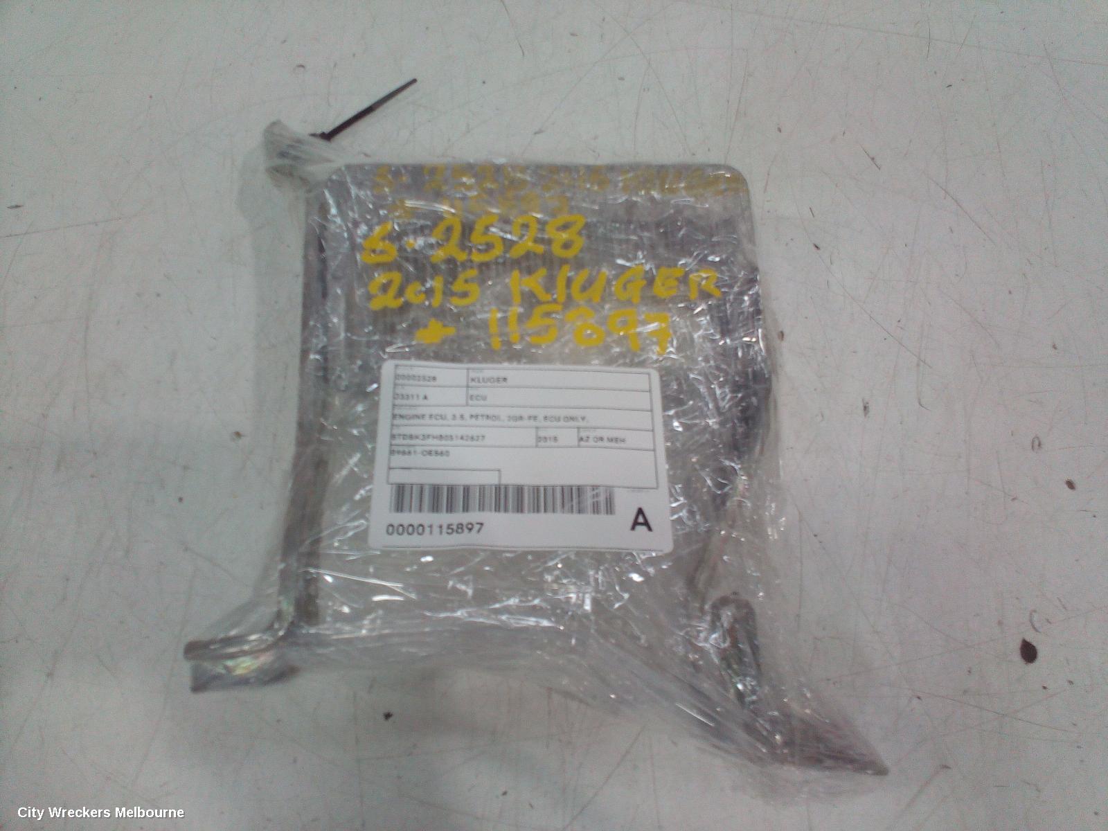 TOYOTA KLUGER ECU, ENGINE ECU, 3.5, PETROL, 2GR-FE, ECU ONLY, GSU50/GSU55, 12/2013 - 10/2016