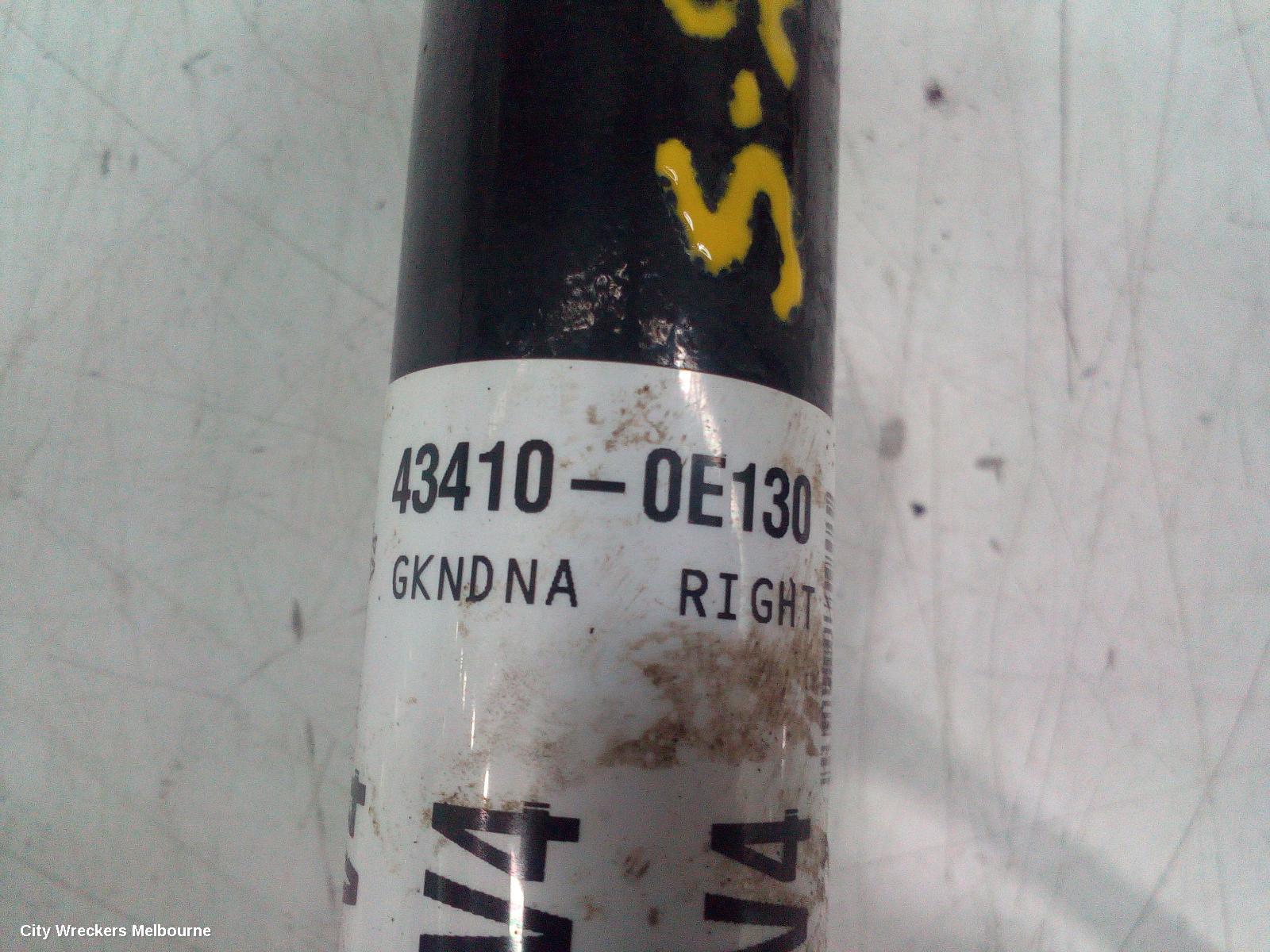 TOYOTA KLUGER RIGHT DRIVESHAFT, FRONT, AUTO, AWD, PETROL, 3.5, 2GR-FE, U660F, GSU50-GSU55, 12/2013 - 10/2016