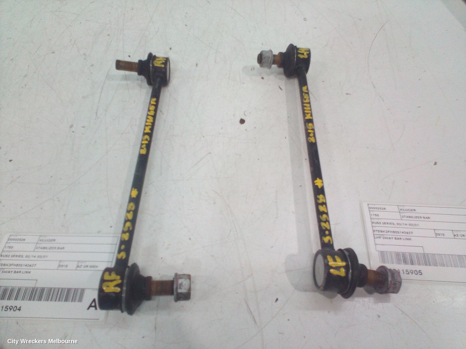 TOYOTA KLUGER STABILISER BAR, XU50 SERIES, 03/2014 - 02/2021