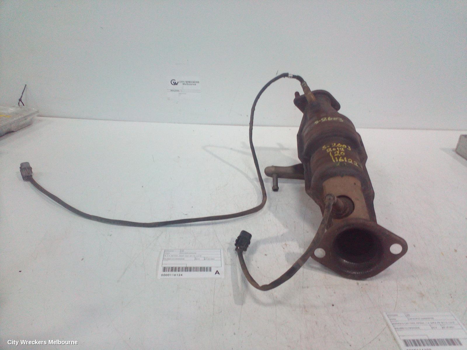 HYUNDAI I20 CATALYTIC CONVERTER, MANIFOLD CAT-TYPE, PETROL, 1.4, G4FA, PB, 04/2012 - 12/2015