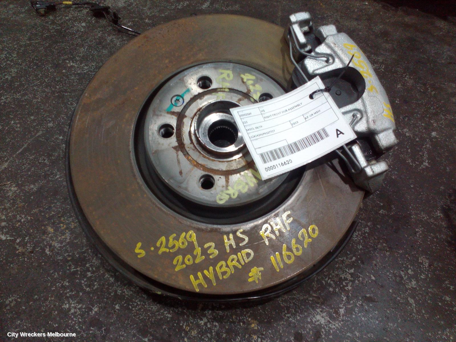 MG HS RIGHT FRONT HUB ASSEMBLY, SAS23, 08/2019 - 12/2024