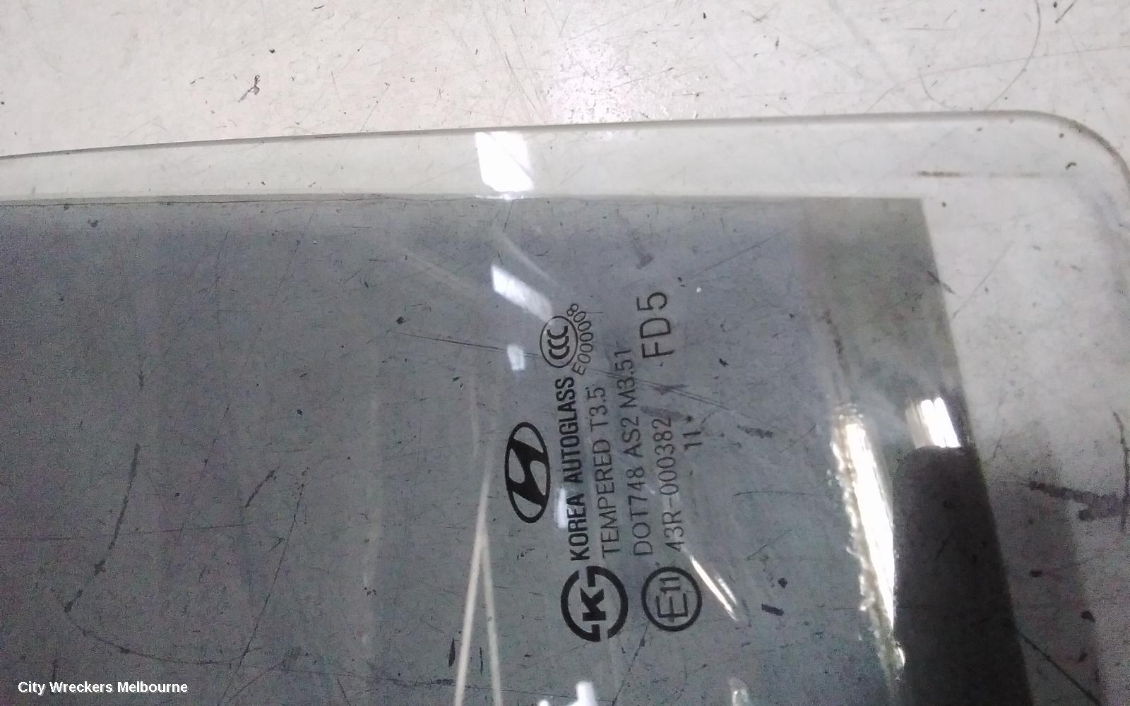 HYUNDAI I30 LEFT FRONT DOOR WINDOW, FD, HATCH, 09/2007 - 04/2012