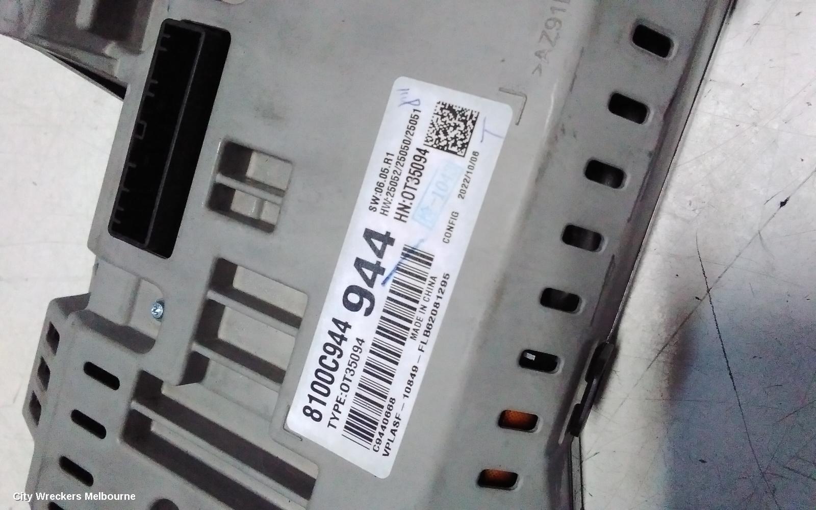 MITSUBISHI OUTLANDER INSTRUMENT CLUSTER, PETROL, AUTO T/M, DIGITAL TYPE, 12.3IN, ZM, 08/2021 ONWARDS