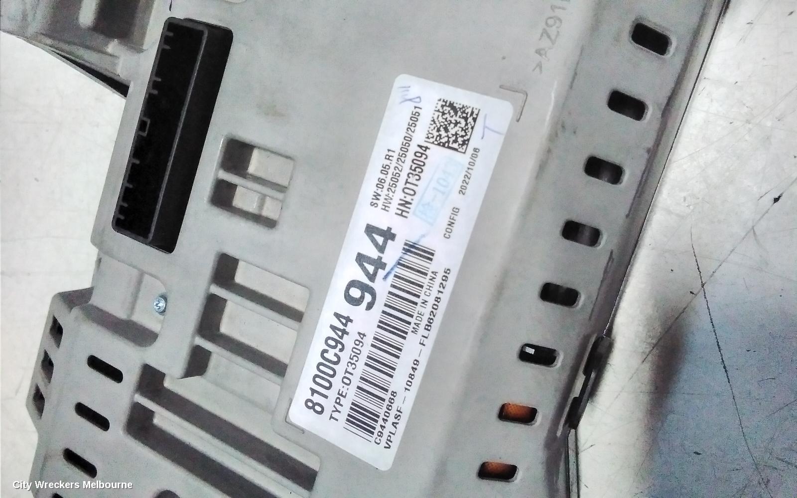 MITSUBISHI OUTLANDER INSTRUMENT CLUSTER, PETROL, AUTO T/M, DIGITAL TYPE, 12.3IN, ZM, 08/2021 ONWARDS