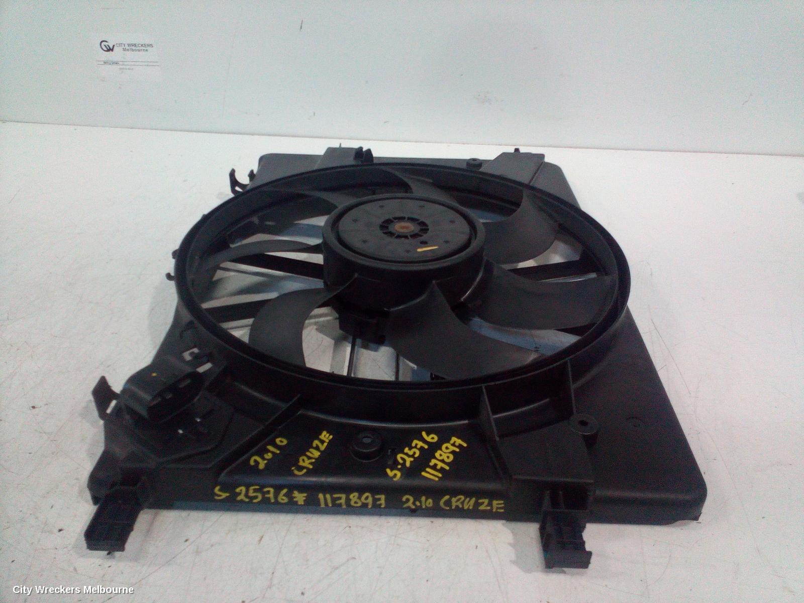 HOLDEN CRUZE FAN, RADIATOR FAN, JG, PETROL, AUTO T/M, 03/2009 - 02/2011