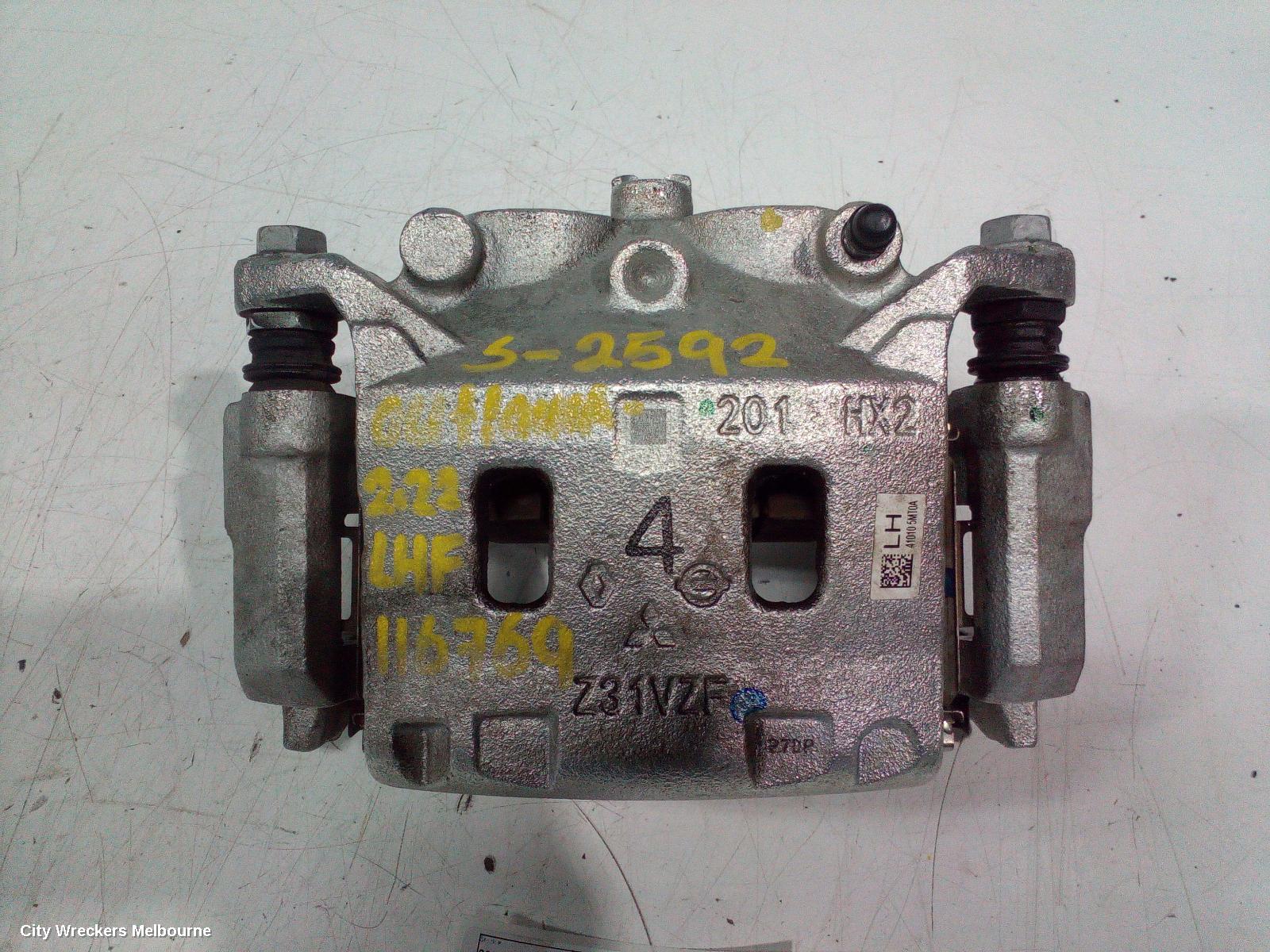 MITSUBISHI OUTLANDER CALIPER, LH FRONT, 4WD, ZM, 08/2021 ONWARDS