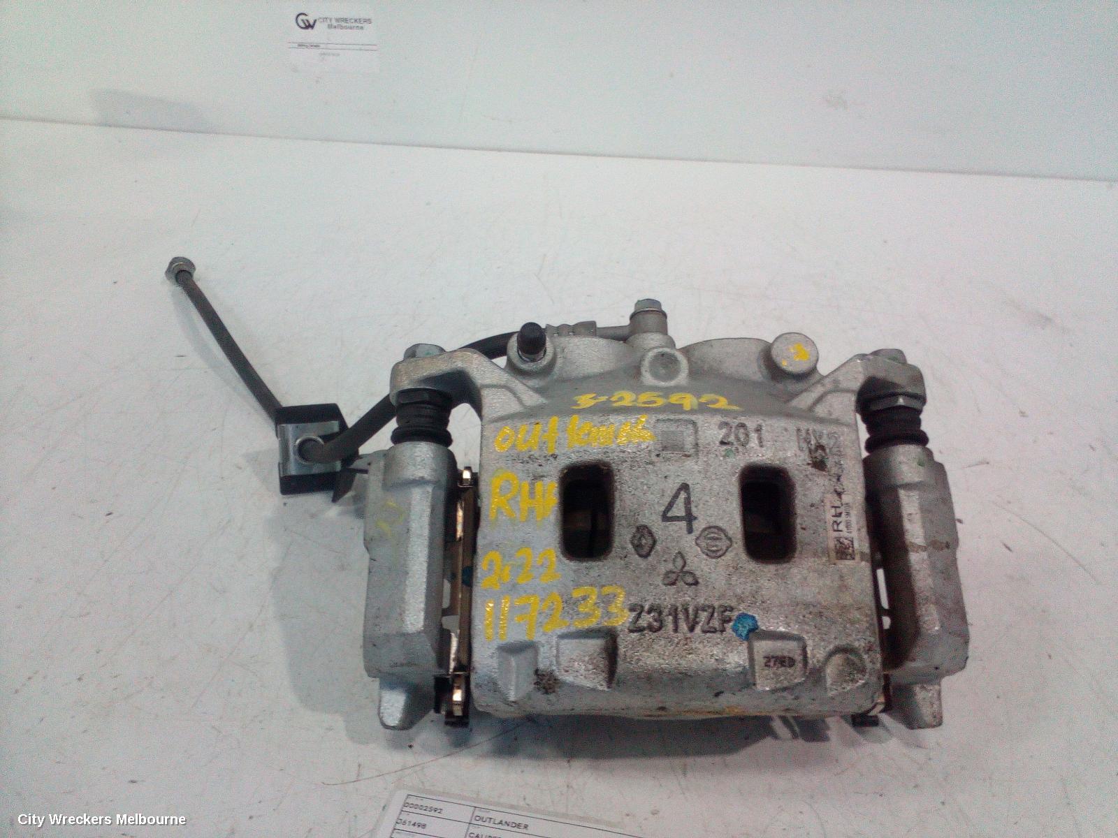 MITSUBISHI OUTLANDER CALIPER, RH FRONT, 4WD, ZM, 08/2021 ONWARDS