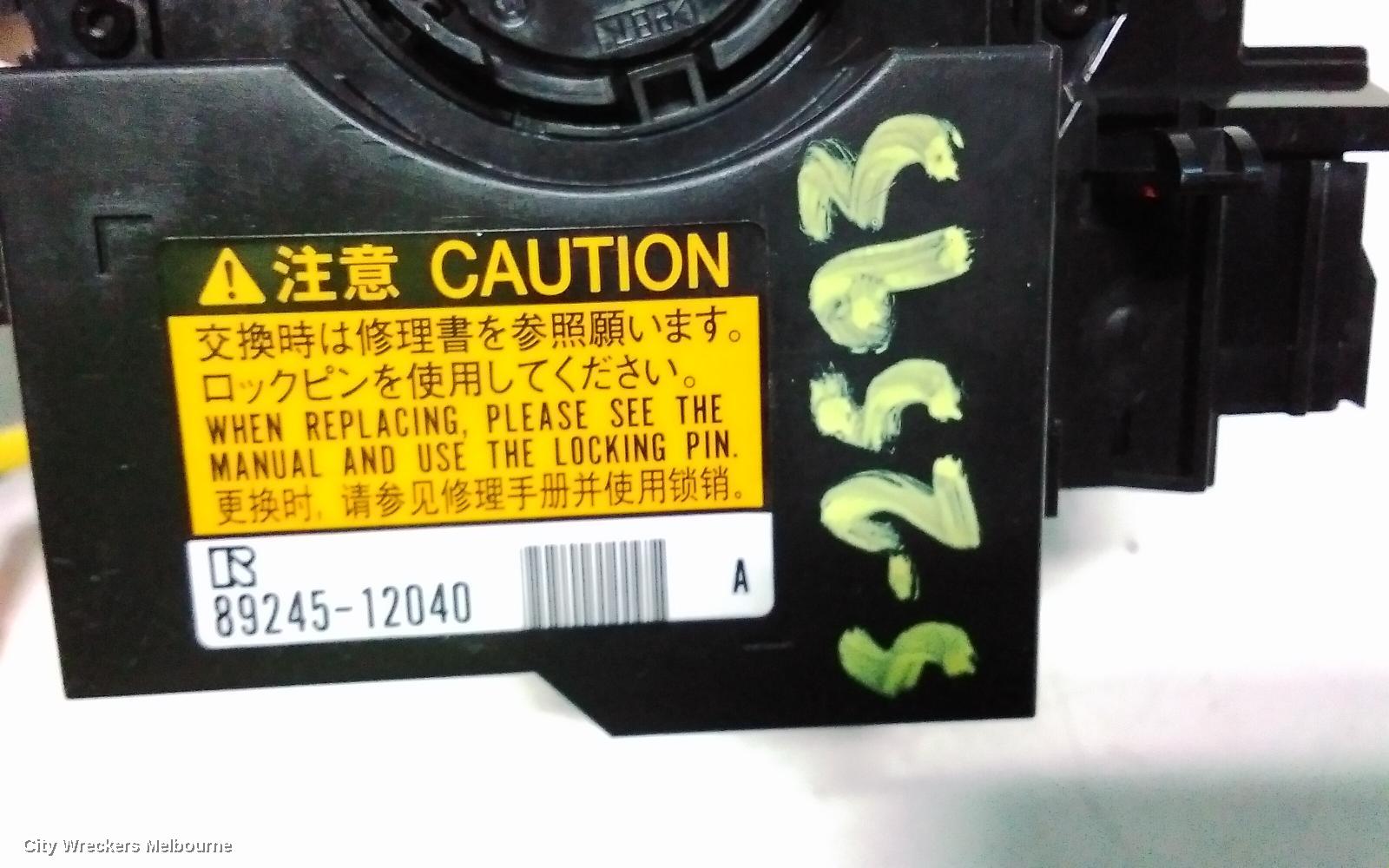 TOYOTA COROLLA AIRBAG MODULE/SENSOR, CLOCKSPRING, ZRE182R, 03/2015 - 06/2018