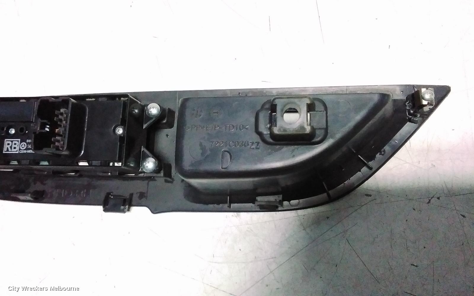 MITSUBISHI OUTLANDER PWR DR WIND SWITCH, RH FRONT (MASTER SWITCH), ZJ, 10/2012 - 03/2015