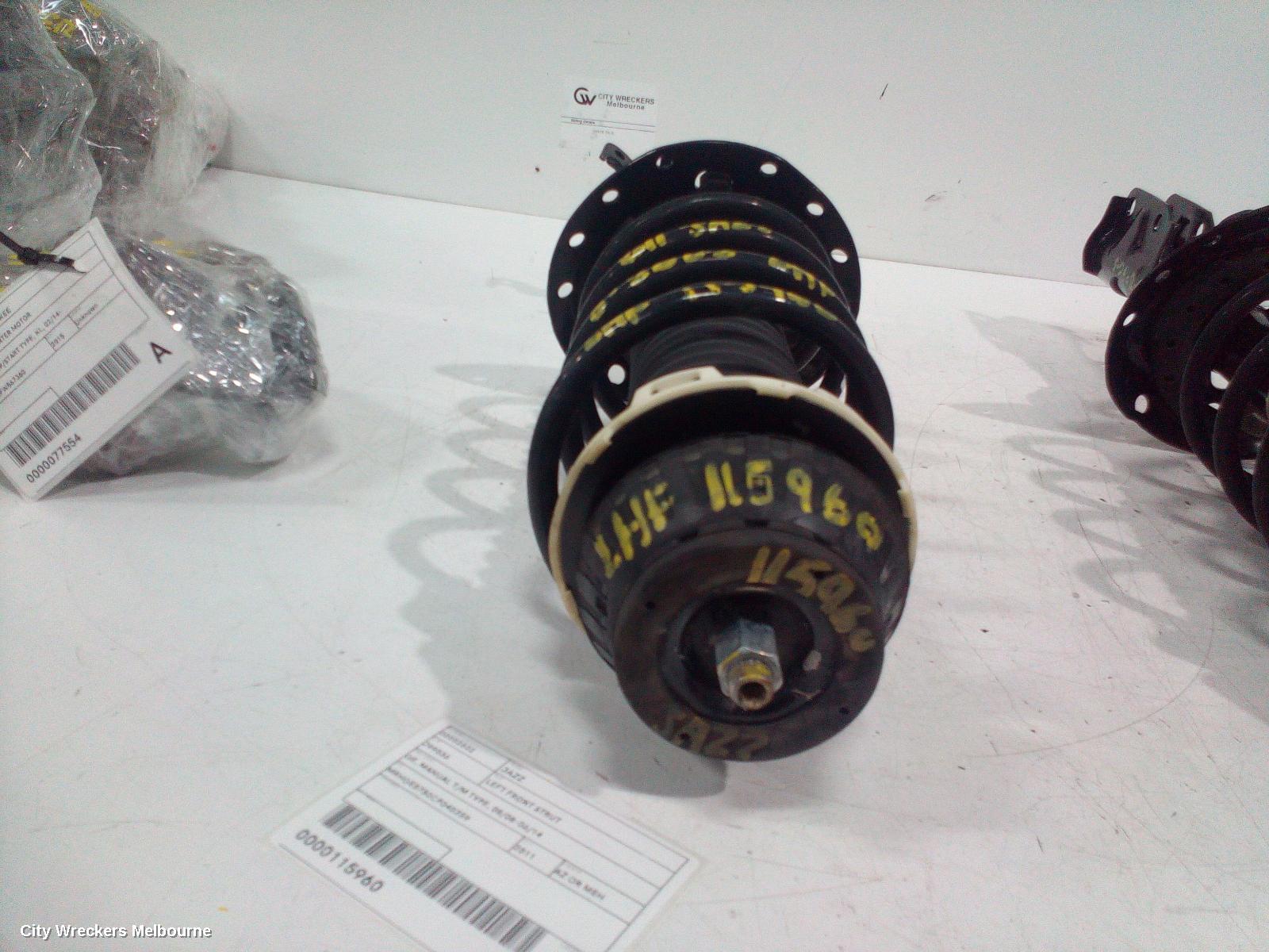 HONDA JAZZ LEFT FRONT STRUT, GE, MANUAL T/M TYPE, 08/2008 - 06/2014