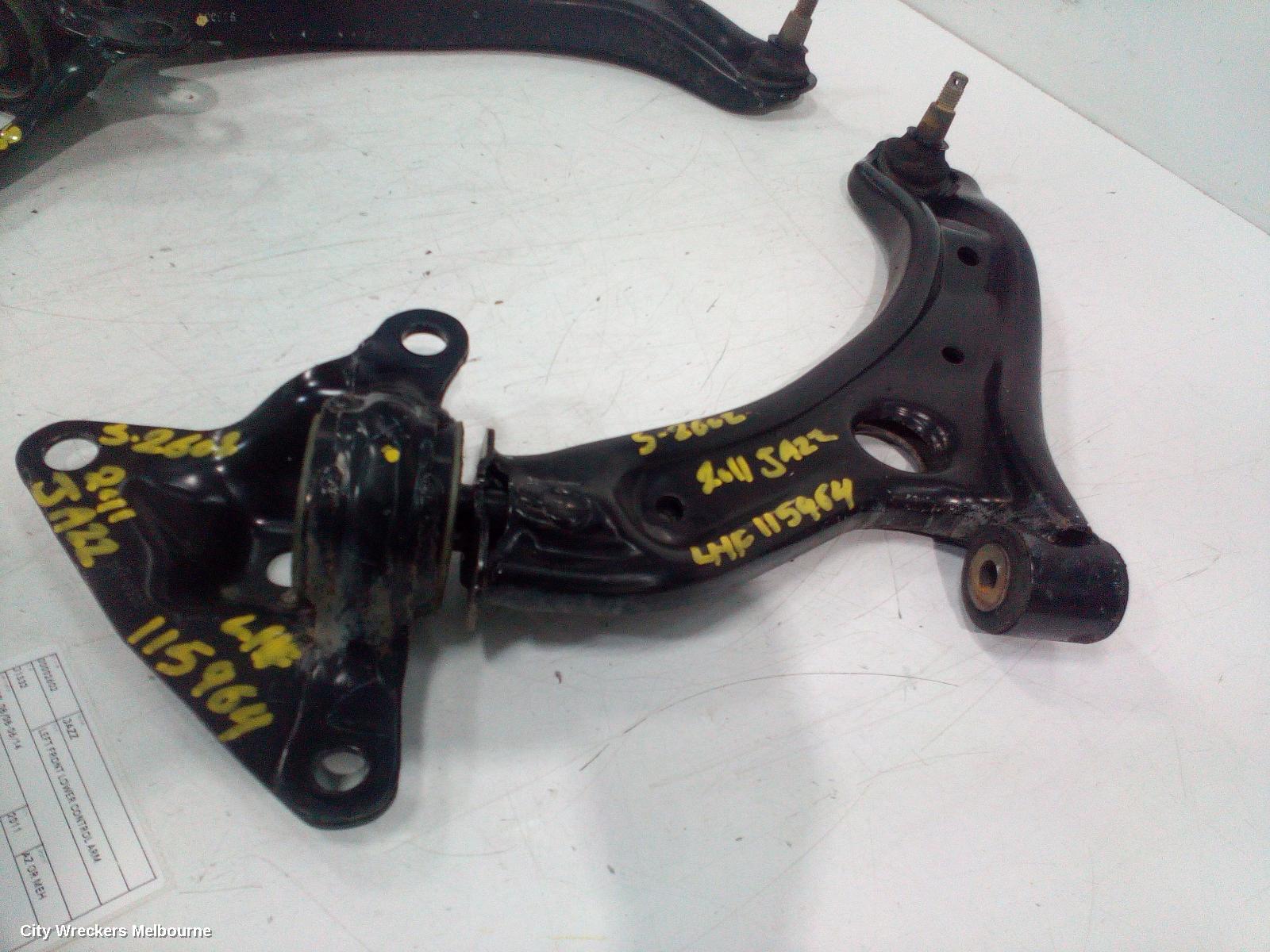 HONDA JAZZ LEFT FRONT LOWER CONTROL ARM, GE/GP, 08/2008 - 06/2014