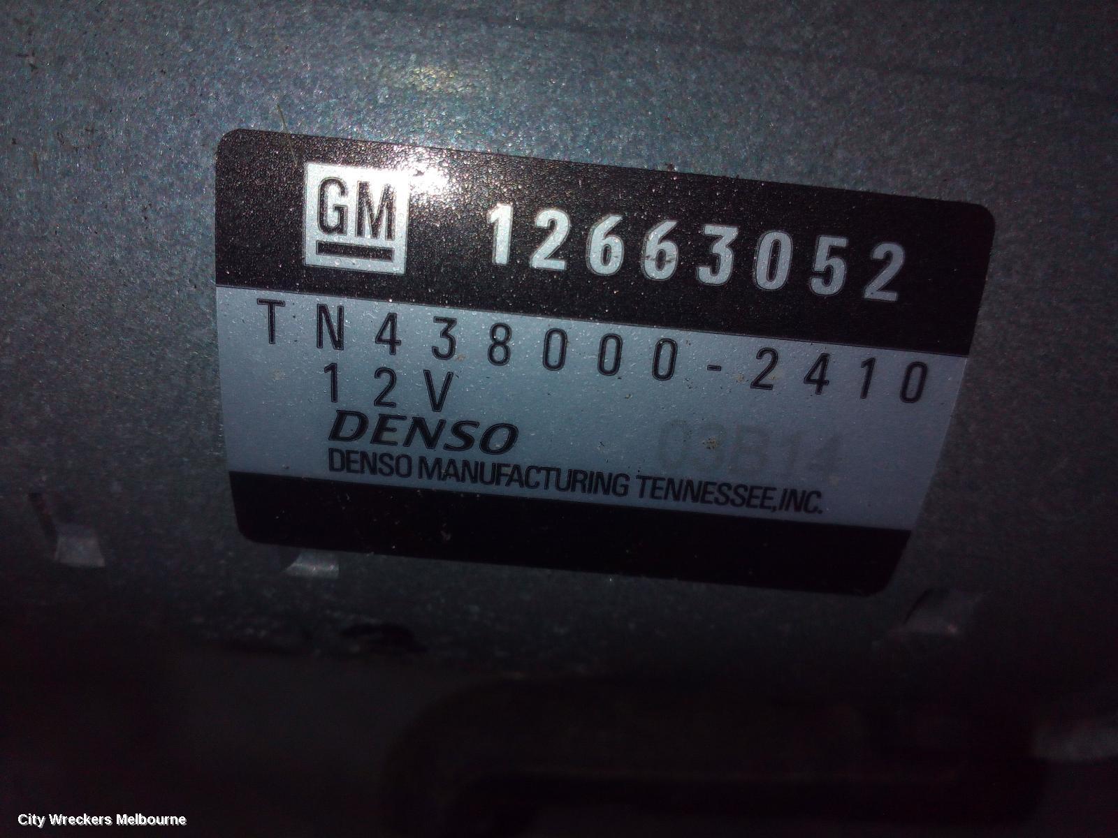 HOLDEN EQUINOX STARTER, PETROL, 2.0, TURBO, EQ, 09/2017 - 12/2020