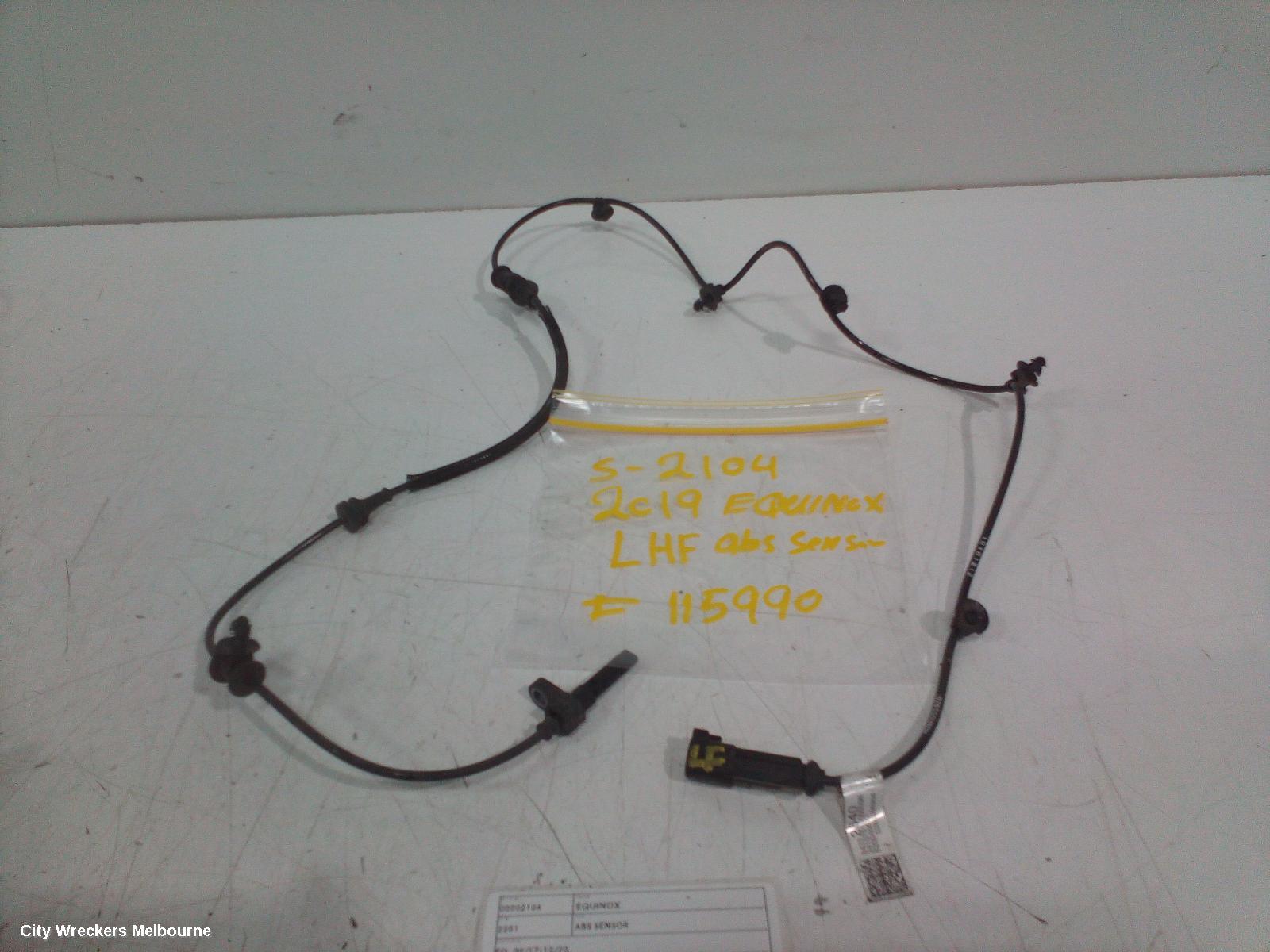 HOLDEN EQUINOX ABS SENSOR, EQ, LH FRONT, 09/2017 - 12/2020