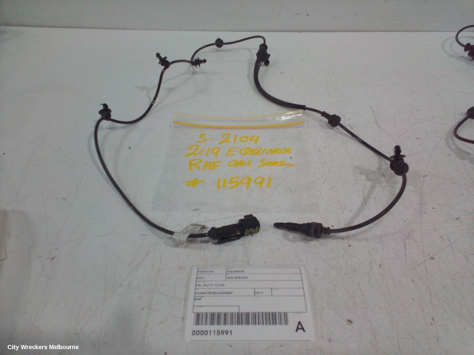HOLDEN EQUINOX ABS SENSOR, EQ, RH FRONT, 09/2017 - 12/2020